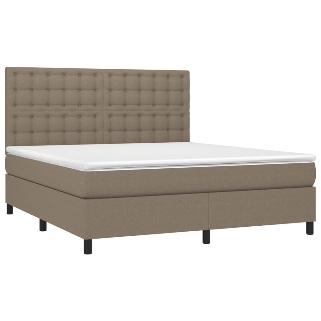 vidaXL Bett Boxspringbett mit Matratze Taupe günstig online kaufen
