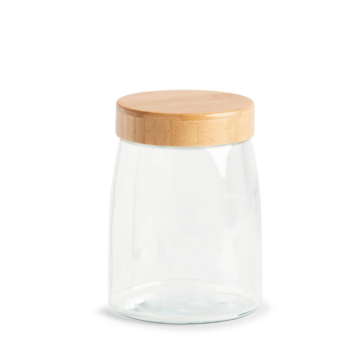 Zeller Present Vorratsglas Glasbehälter mit luftdichtem Bambusdeckel, 1300 ml, Glas, (einzeln, einzeln)