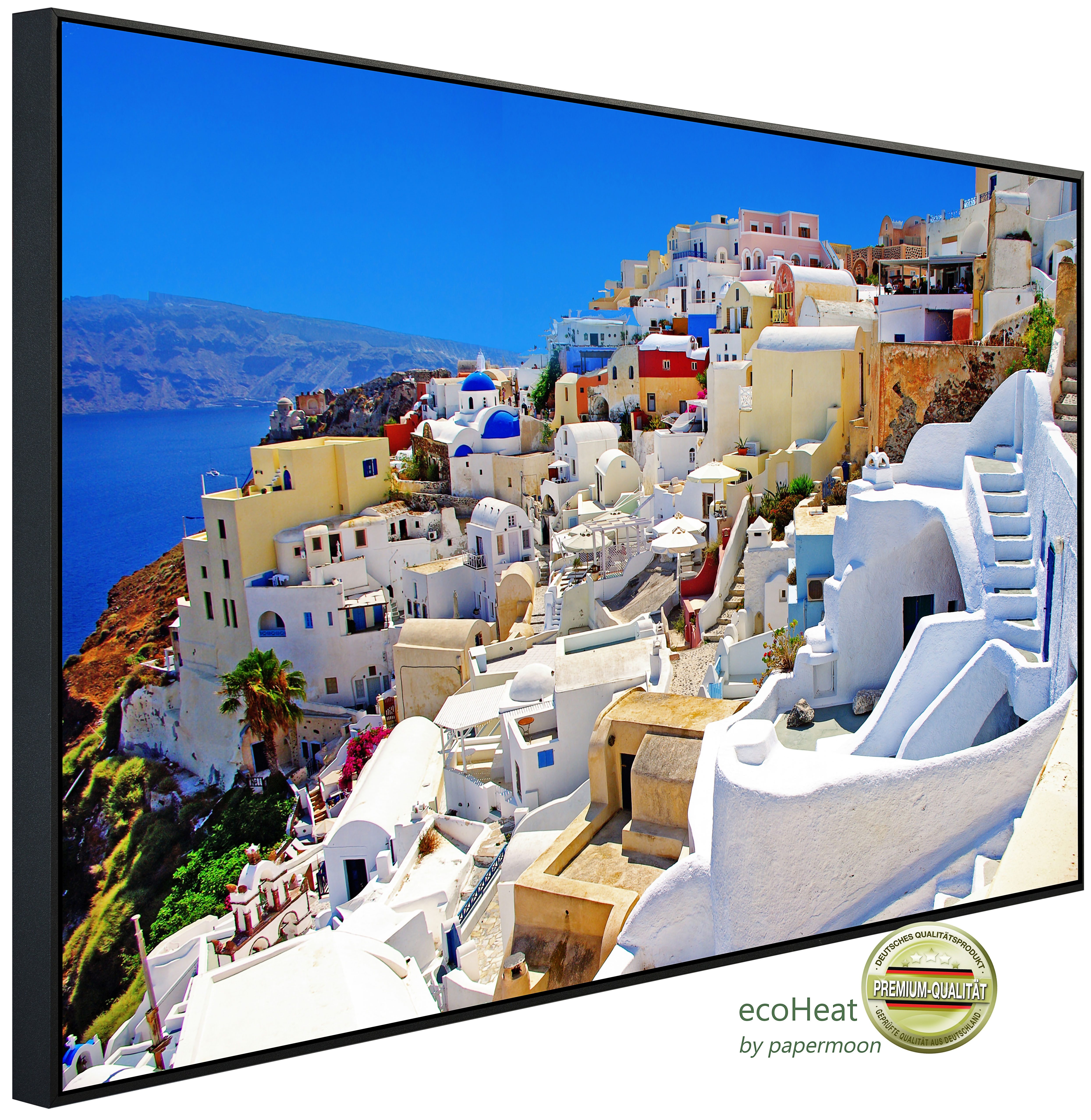 Papermoon Infrarotheizung INFRAROT-BILD-HEIZUNG, Santorini, TÜV-Rheinland/GS zertifiziert, angenehme Strahlungswärme