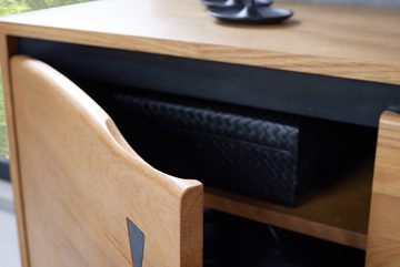 riess-ambiente TV-Board MAMMUT ARTWORK 150cm natur / schwarz (Einzelartikel, 1 St), Wohnzimmer · Eichen-Design · Metall · Baumkanten-Türen · Schlafzimmer
