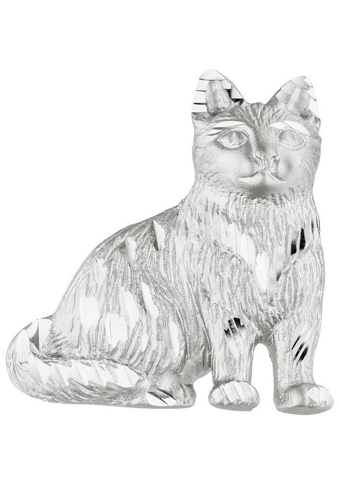 JOBO Kettenanhänger Anhänger Katze, 925 Silber
