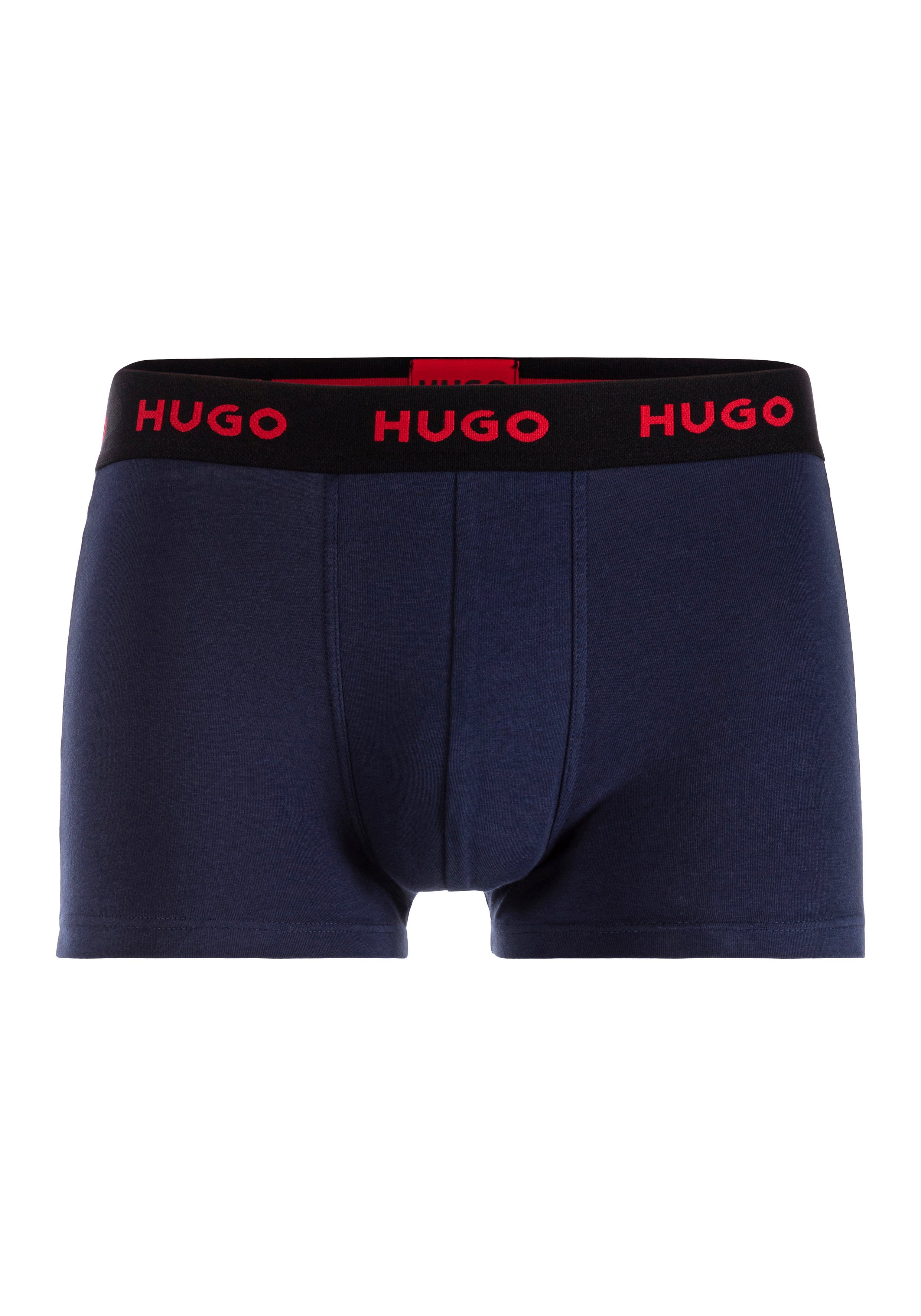 3-St., (Packung, Markenlogo Medium_Blue_420 Boxershorts HUGO 3er-Pack) mit