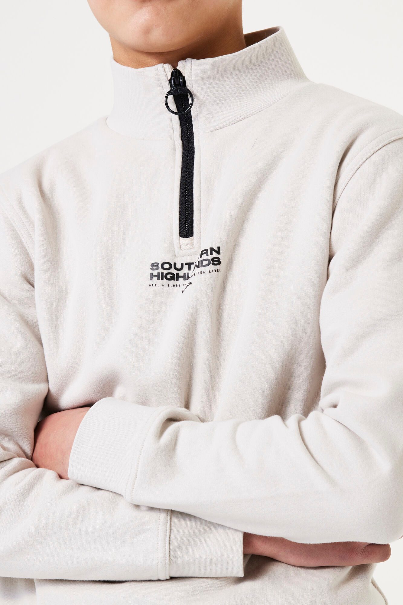 Garcia Sweatshirt mit Troyerkragen