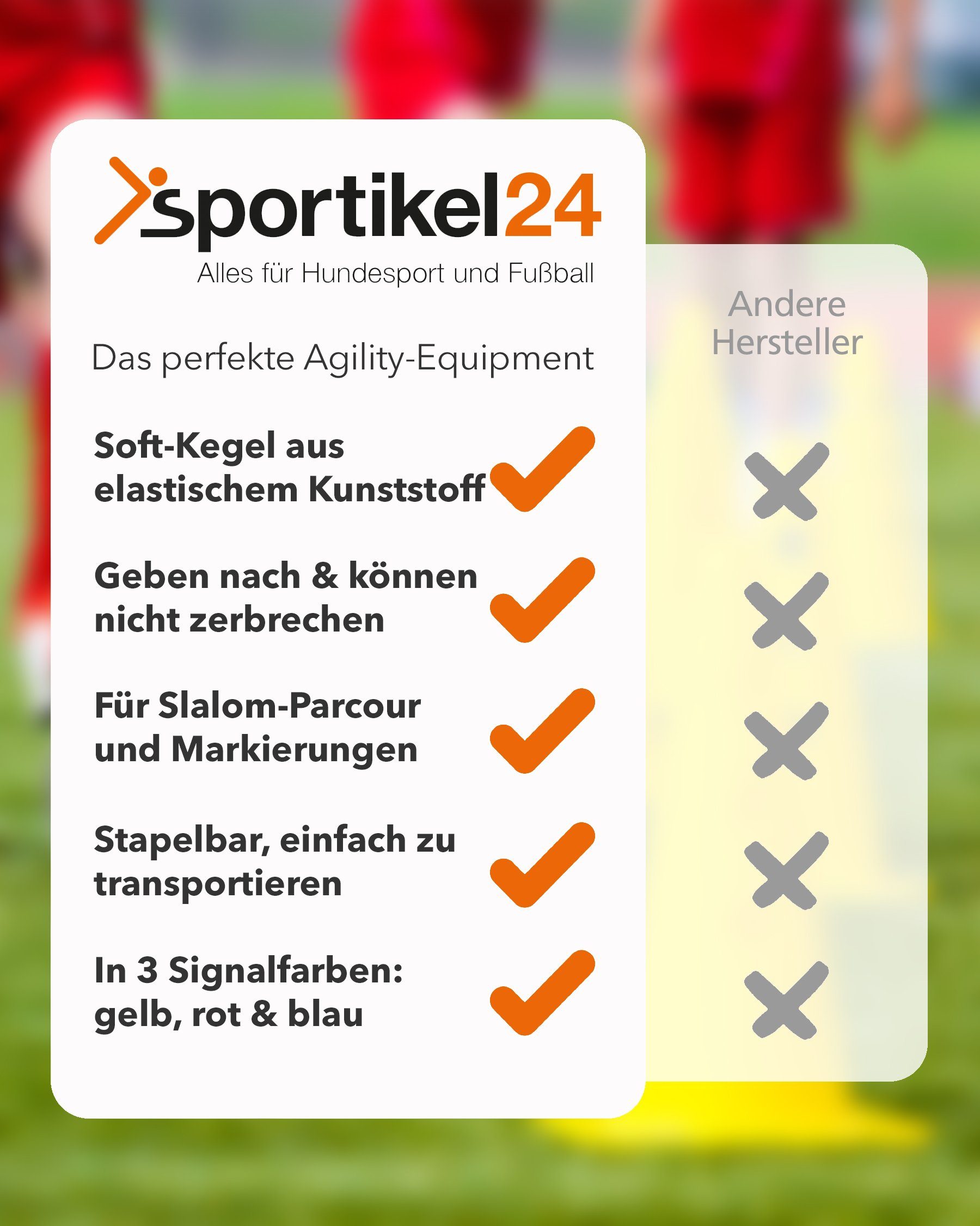 Superhund Markierungshütchen Soft Kegel 30 cm in Farbe Gelb