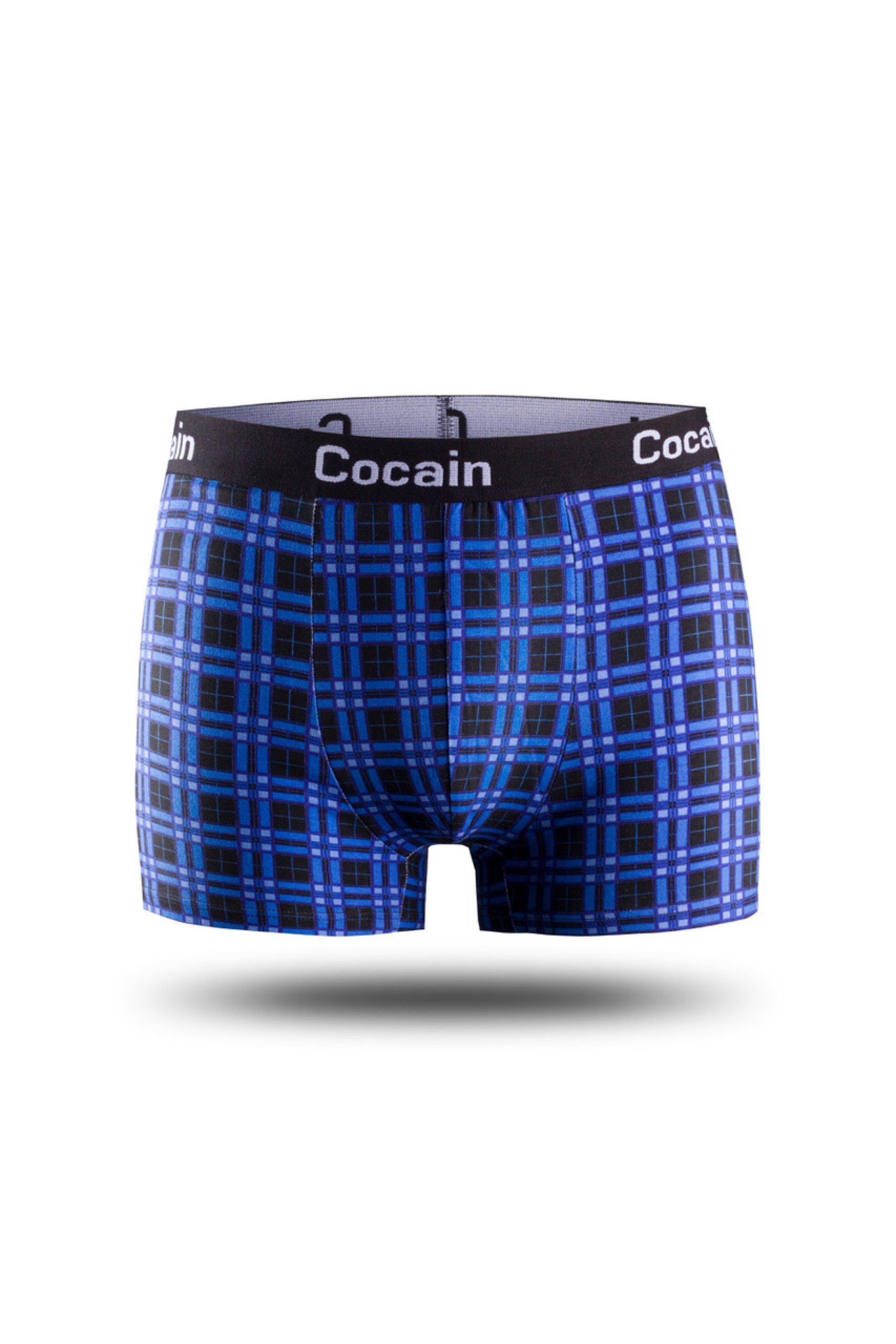 Boxershorts Karo's Europa underwear (5-St., dunkle Spitzenqualität aus Cocain Boxershorts Herren Logoschriftzug 5er-Pack) Bund am
