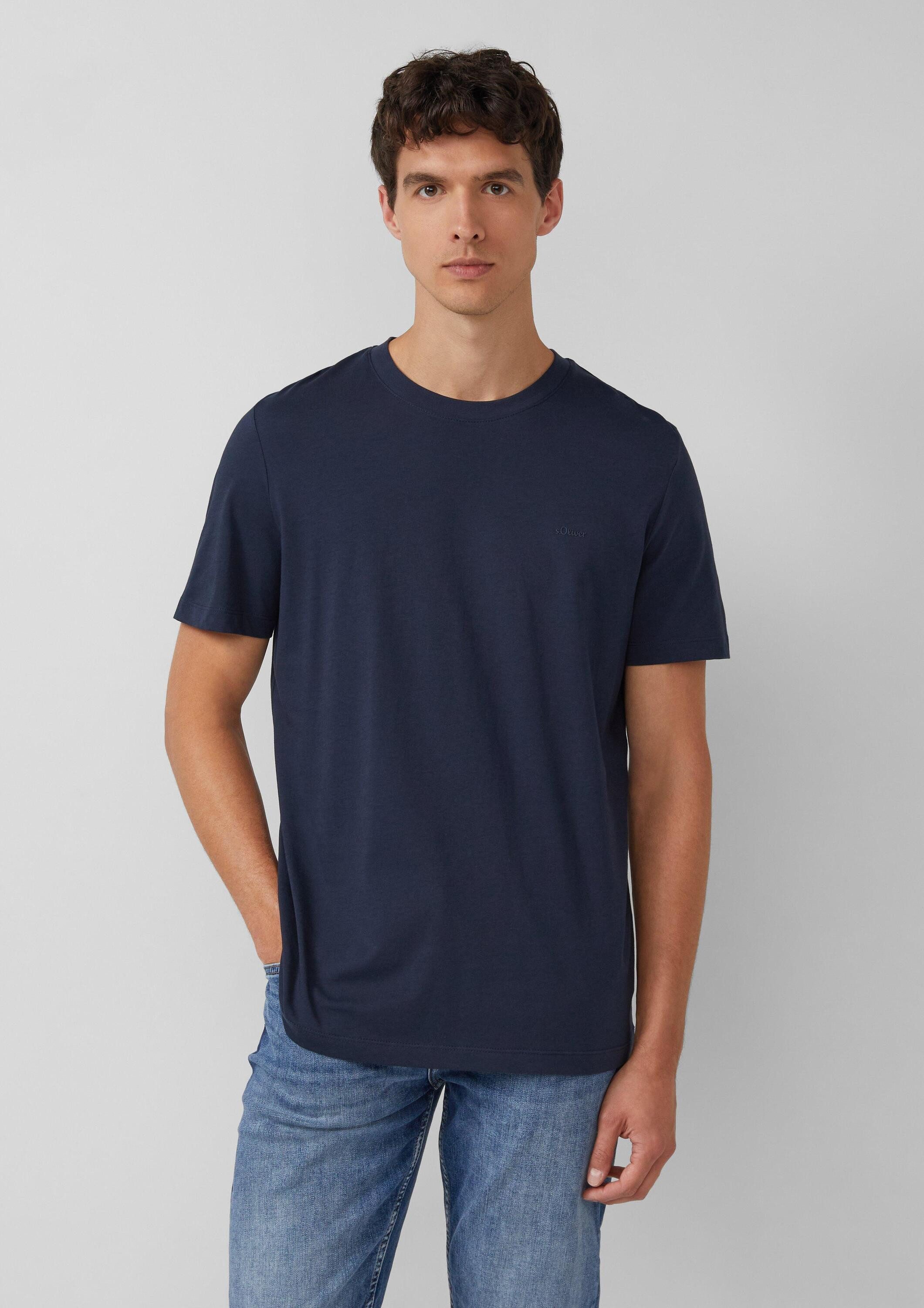 s.Oliver Kurzarmshirt T-Shirt Baumwoll-T-Shirt mit Logo-Print günstig online kaufen