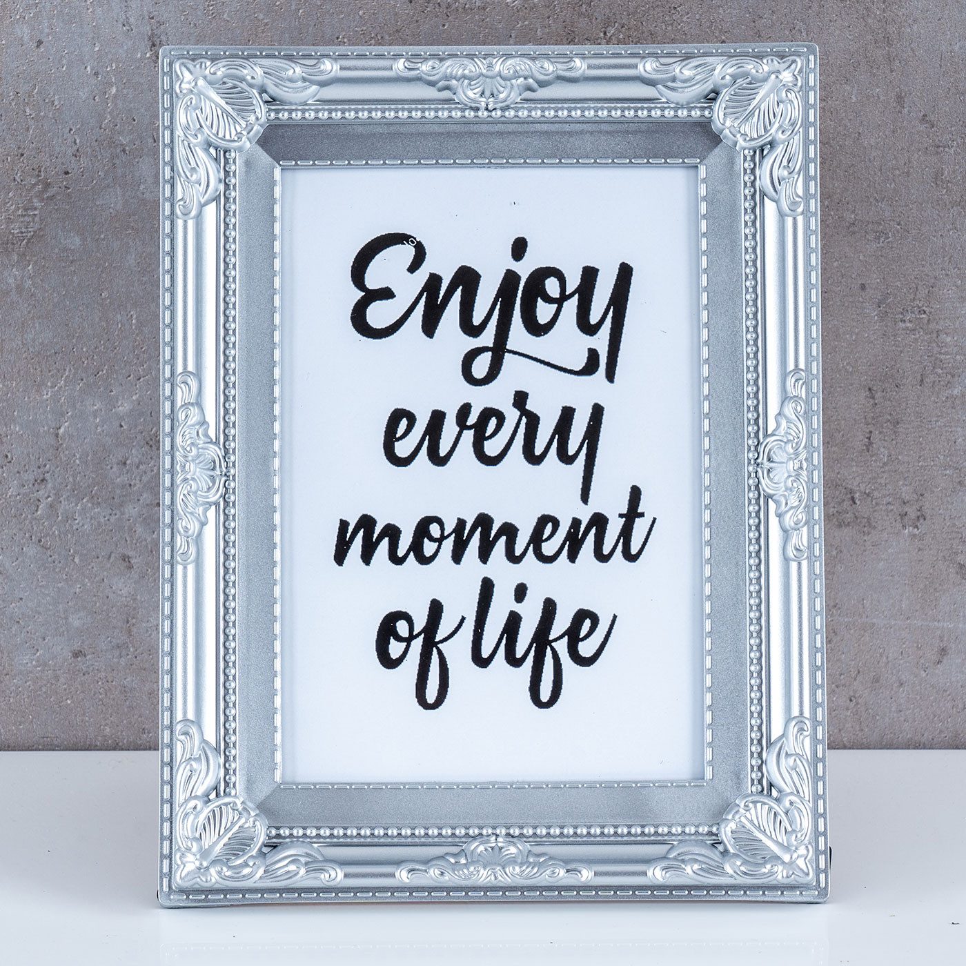 Levandeo® Bilderrahmen, 2er Set Bilderrahmen 10x15 Silber Barock Fotorahmen günstig online kaufen