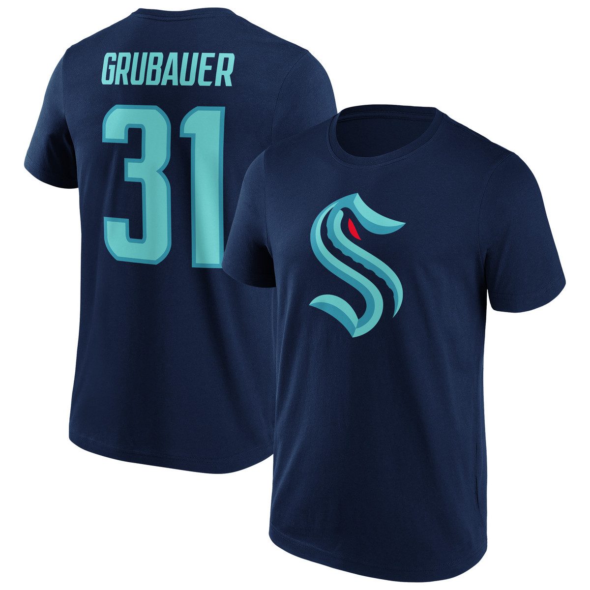 Fanatics T-Shirt Fanatics Shirt Seattle Kraken N&N Graphic Grubauer 31