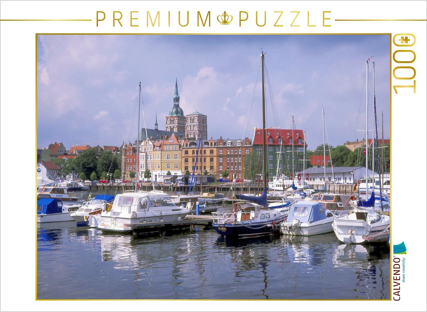 CALVENDO Puzzle CALVENDO Puzzle Segelschiffhafen Stralsund, 1000 Teile Lege-Größe 64x, 1000 Puzzleteile