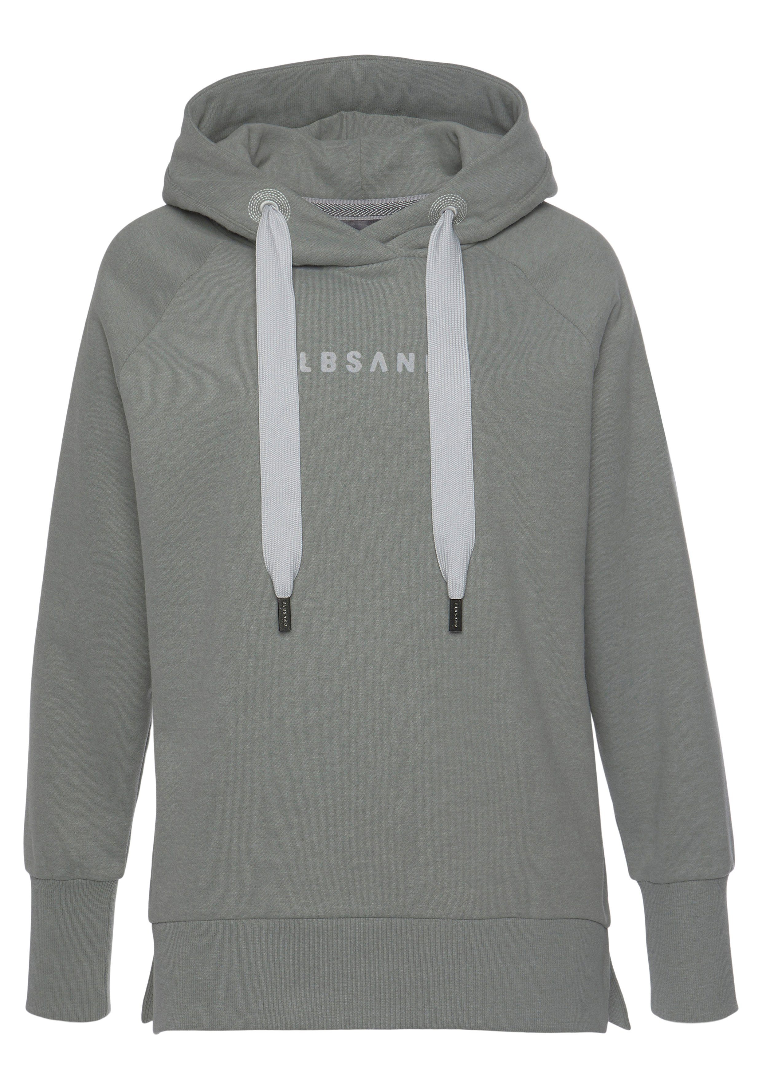 Elbsand Kapuzensweatshirt Svana mit Logoprint grün