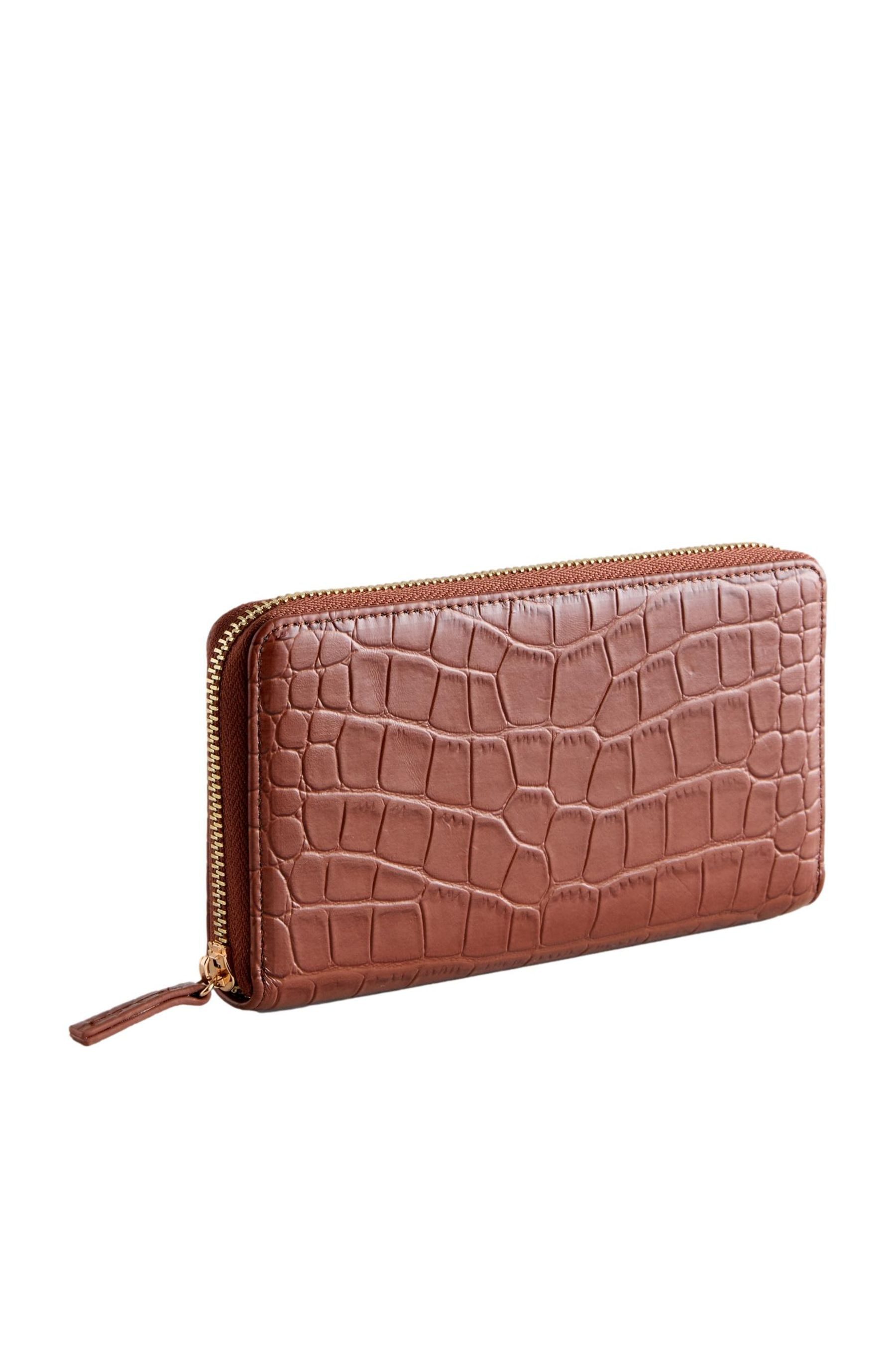 Next Geldbörse Geldbörse mit Rundum-Reißverschluss + Kroko-Optik (1-tlg)
