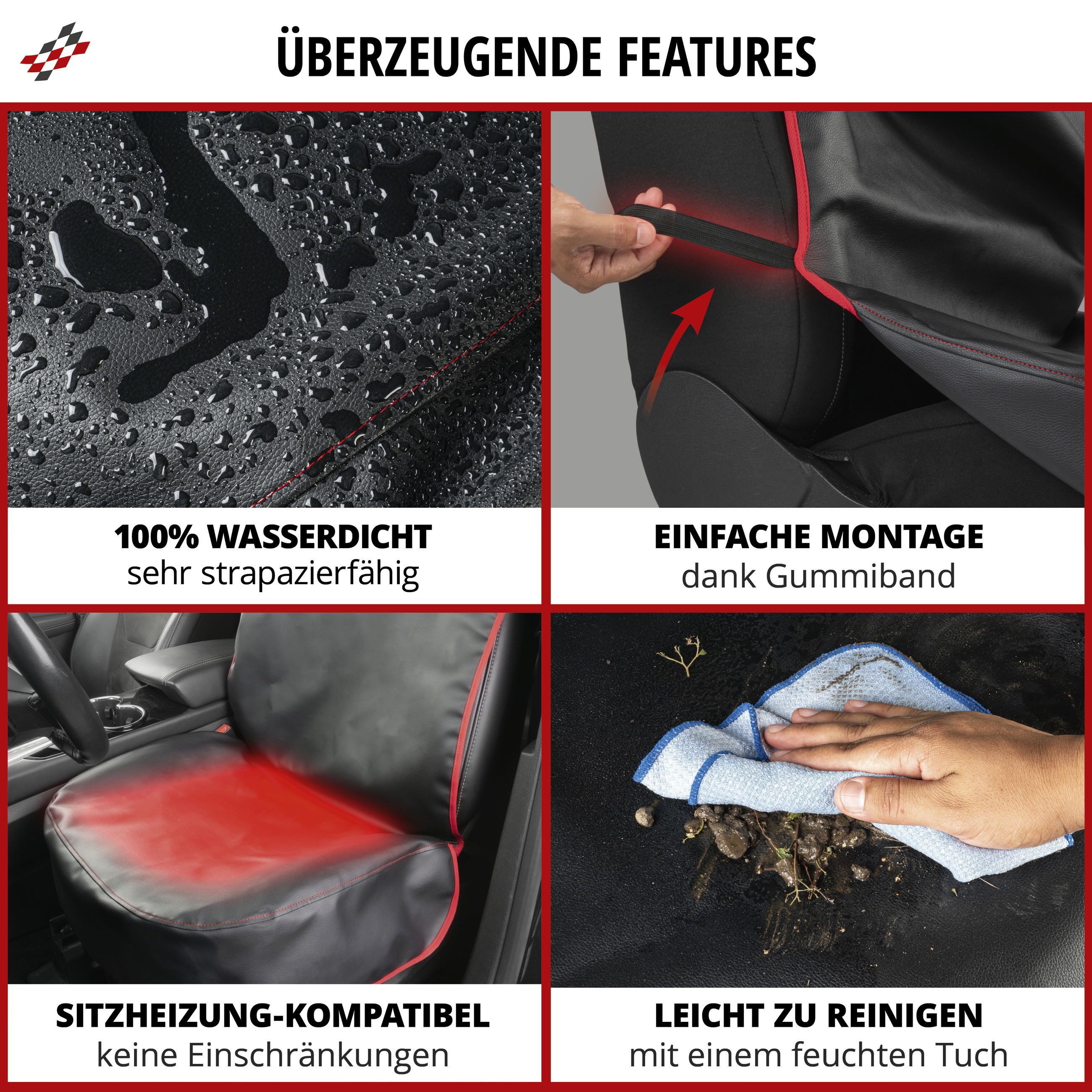 WALSER Car Seat Cover Guardian, 1 Front Seat Cover 1pc.