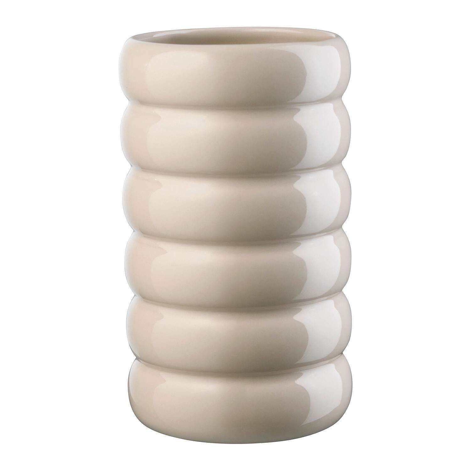 ASA SELECTION Tischvase Vase LOOPY, Beige, Ø 10 x H 21 cm, (1 St), Steingut