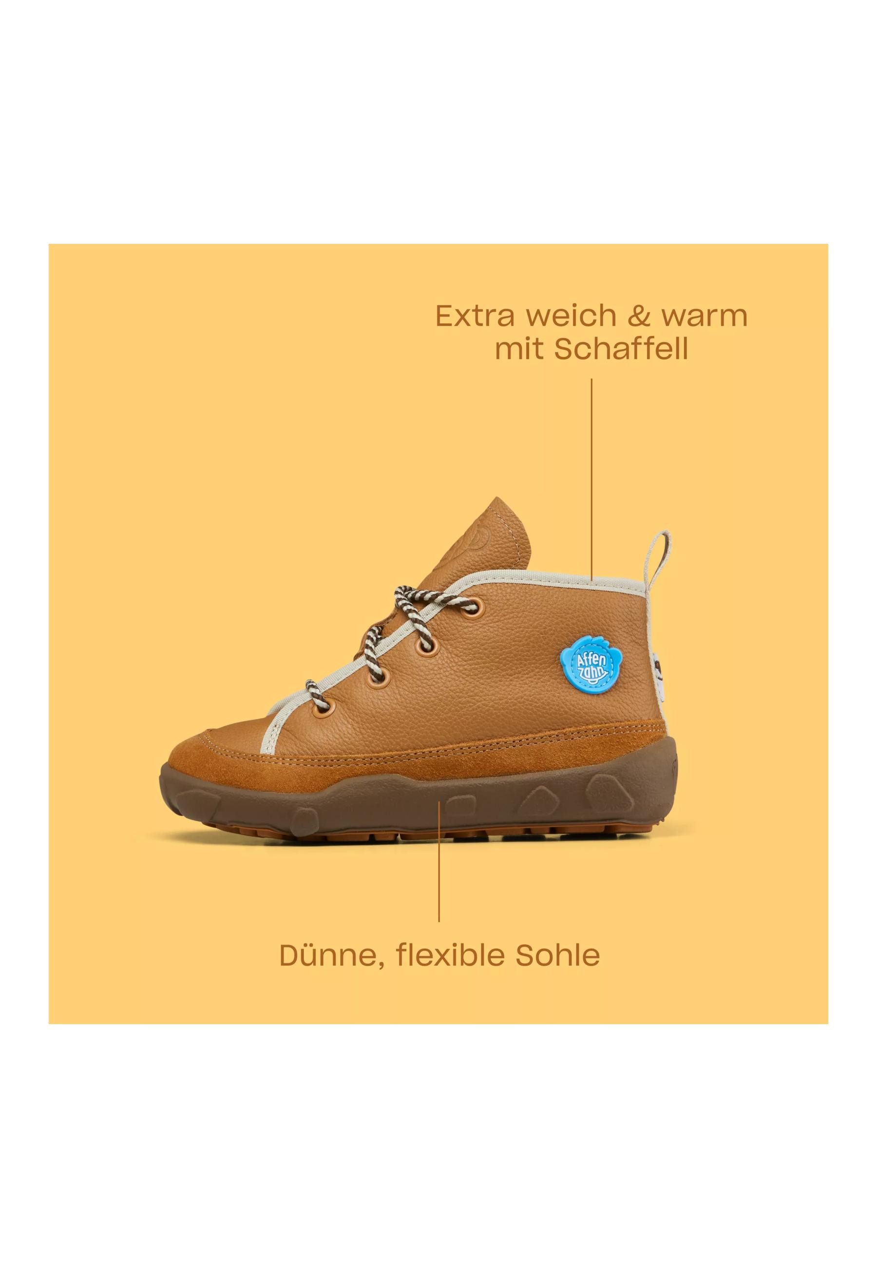 Affenzahn Winterschuh Leder Easy Winterstiefel aus echtem Leder