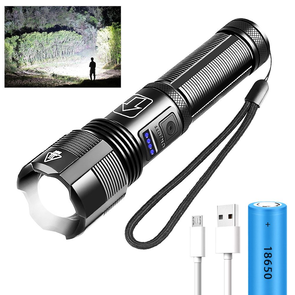 Taschenlampe Taschenlampe LED Aufladbar mit 20000 Lumen Extrem Hell