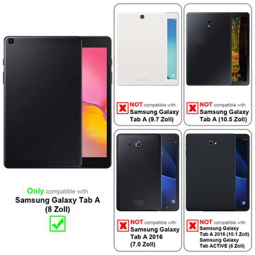 Cadorabo Schutzfolie Samsung Galaxy Tab A (8 Zoll), (1-St), Schutzglas Panzer Folie (Tempered) Display-Schutzfolie mit 3D Touch