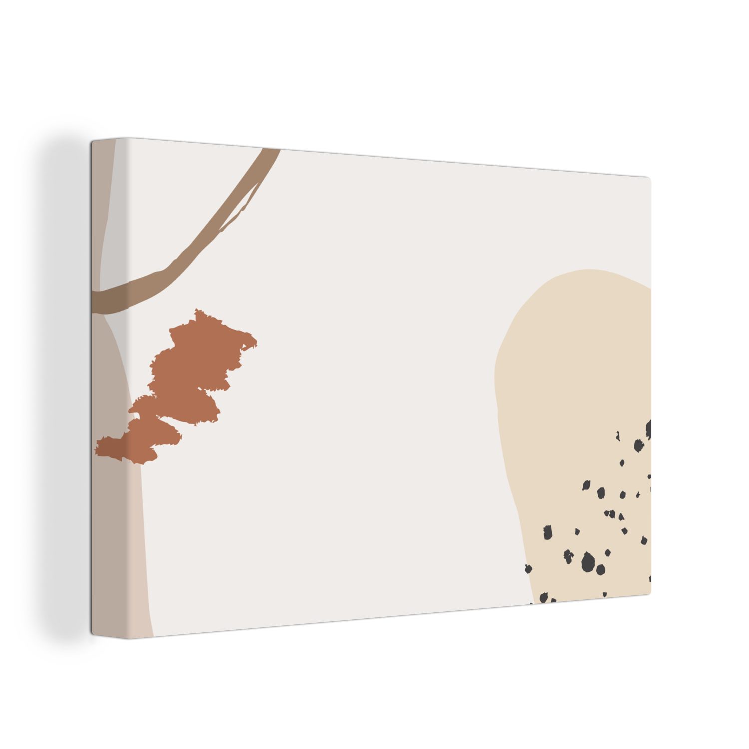 OneMillionCanvasses® Leinwandbild Sommer - Abstrakt - Weiß - Schwarz, (1 St), Wandbild Leinwandbilder, Aufhängefertig, Wanddeko, 30x20 cm