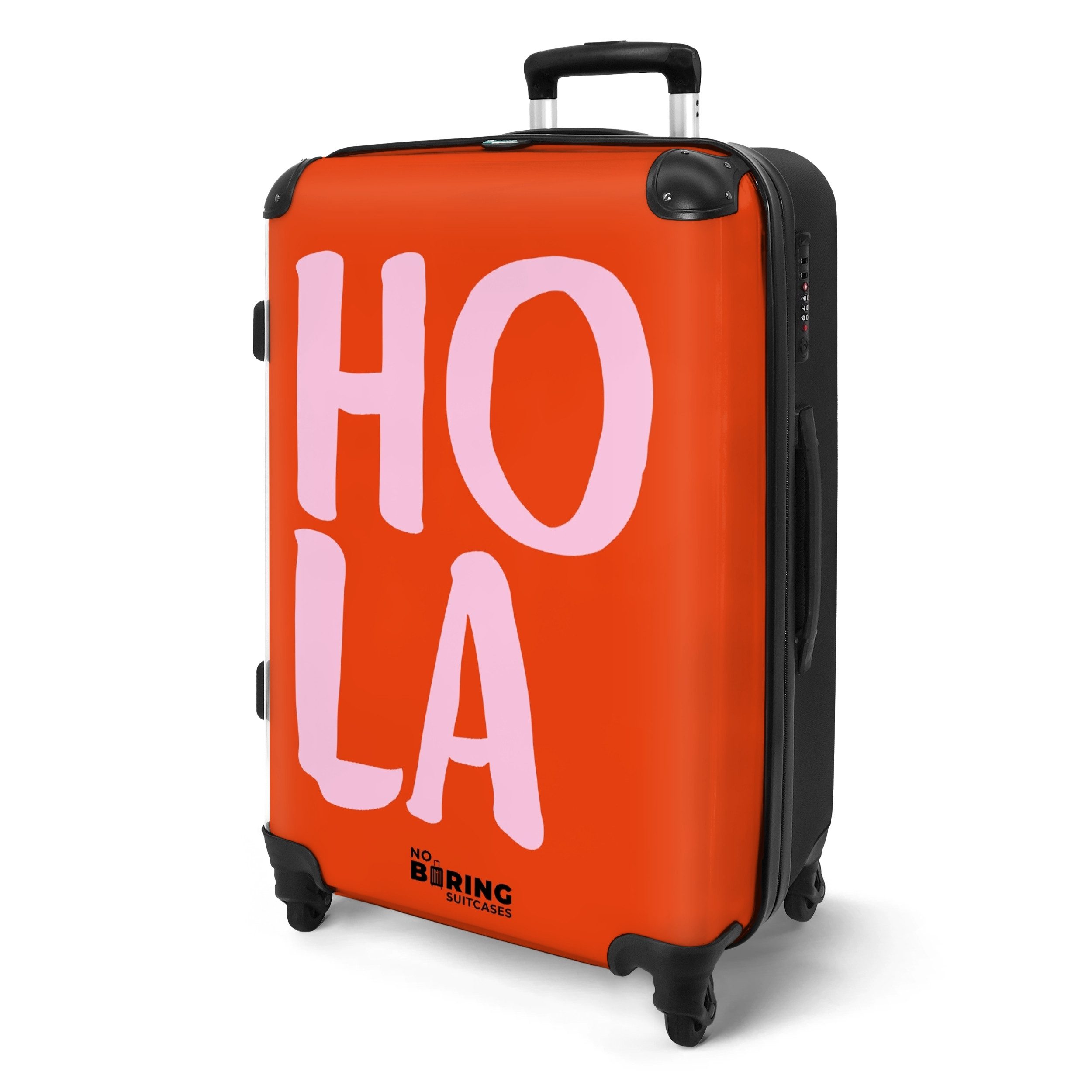 NoBoringSuitcases.com© Hartschalen-Trolley Rot und rosa Zitat günstig online kaufen