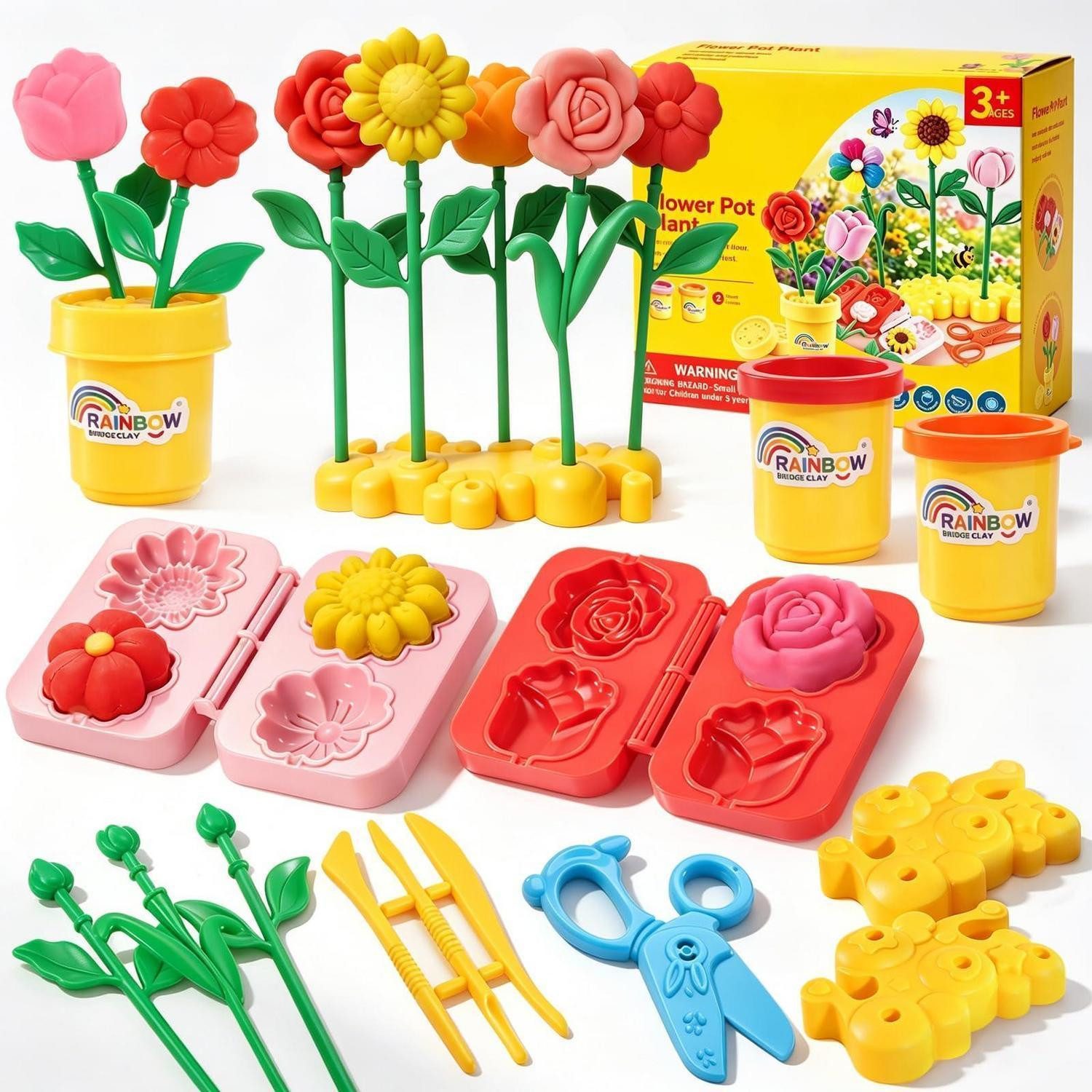 LuxusKollektion Knete Knete Set Kinder Blumen DIY mit Blumentopf