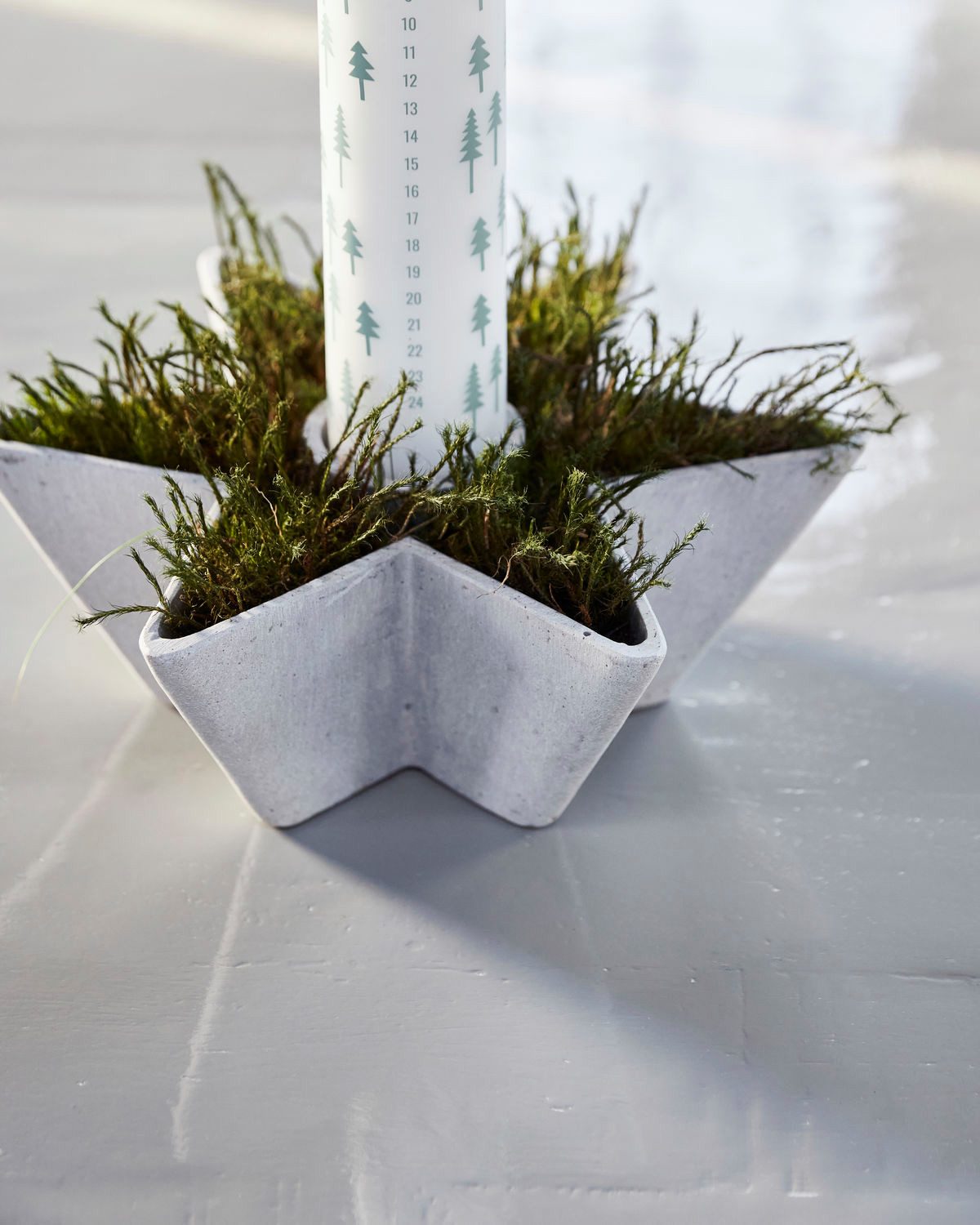 House Doctor Kerzenständer Kerzenständer MOLD Stern grau, 27x30x10cm