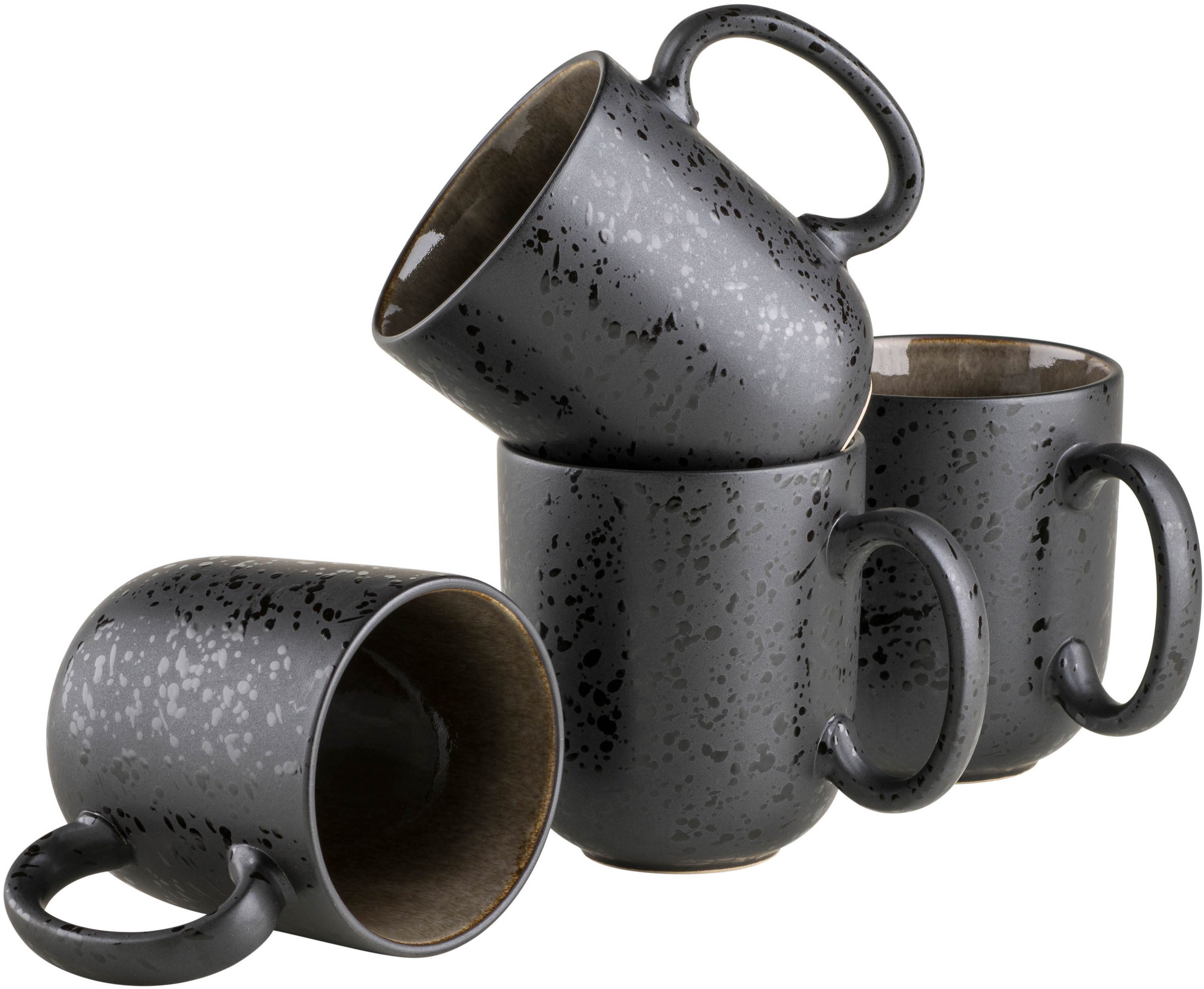 MÄSER Becher NIARA, Kaffeebecher-Set, Steinzeug, 4-tlg., Steinzeug