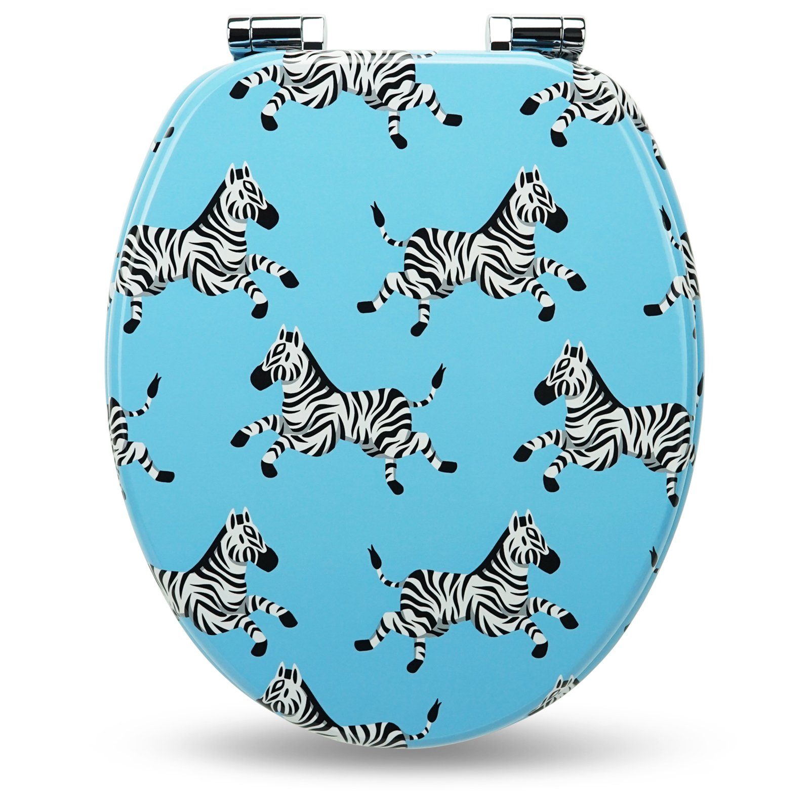 Sanfino WC-Sitz "Blue Zebra“ Premium Toilettendeckel günstig online kaufen