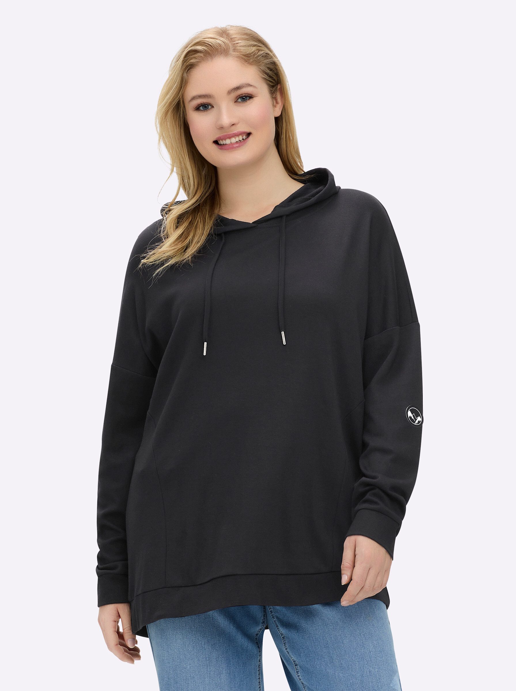 Sheego Sweater Kapuzensweatshirt . günstig online kaufen