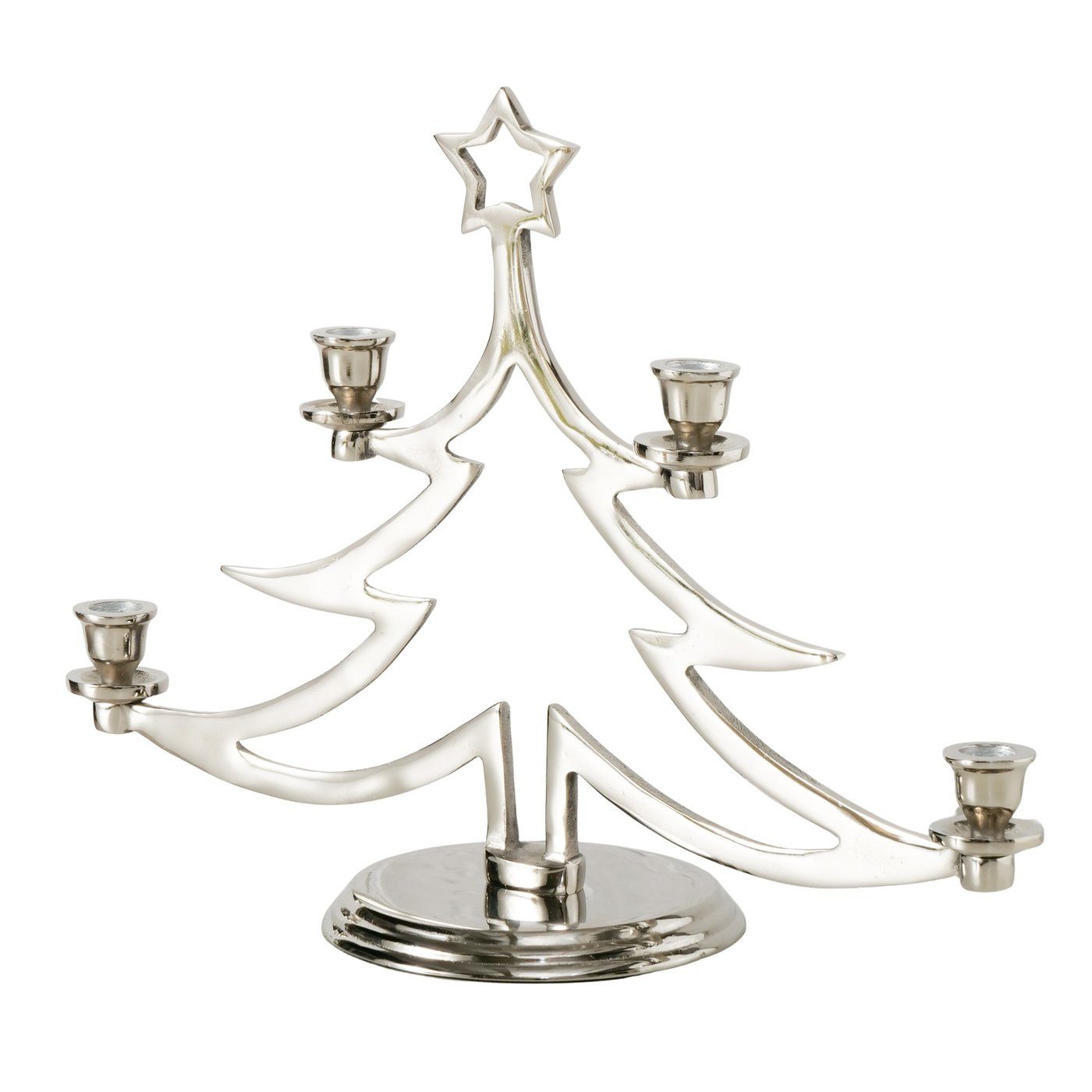 MF Adventsleuchter SilverTree Kerzenständer Weihnachtsbaum Design Silber 4- günstig online kaufen