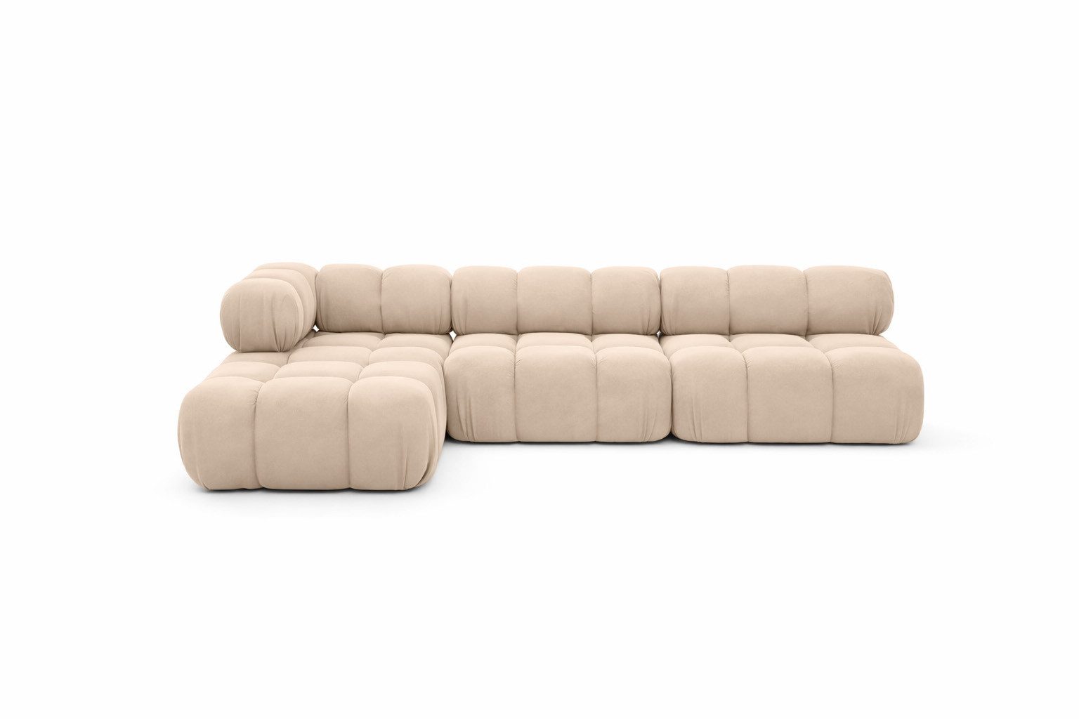 Kaiser Möbel Ecksofa L-form, Wohnlandschaft für Wohnzimmer, Stoff Salvador, Selia, modernes L-Design,weiche, abgerundete Form,Selia-Modulen