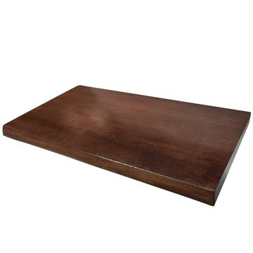 DM-Handel Waschtischplatte Eiche Holz Waschbeckenplatte WENGE (Naturkant Waschbecken, von 40 cm bis 100 cm Breit massiv Holz Waschtisch), 40 mm starke Platten