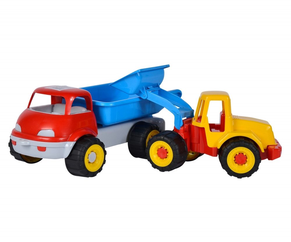 Androni Androni LKW Kipper mit Bagger Spielbausteine