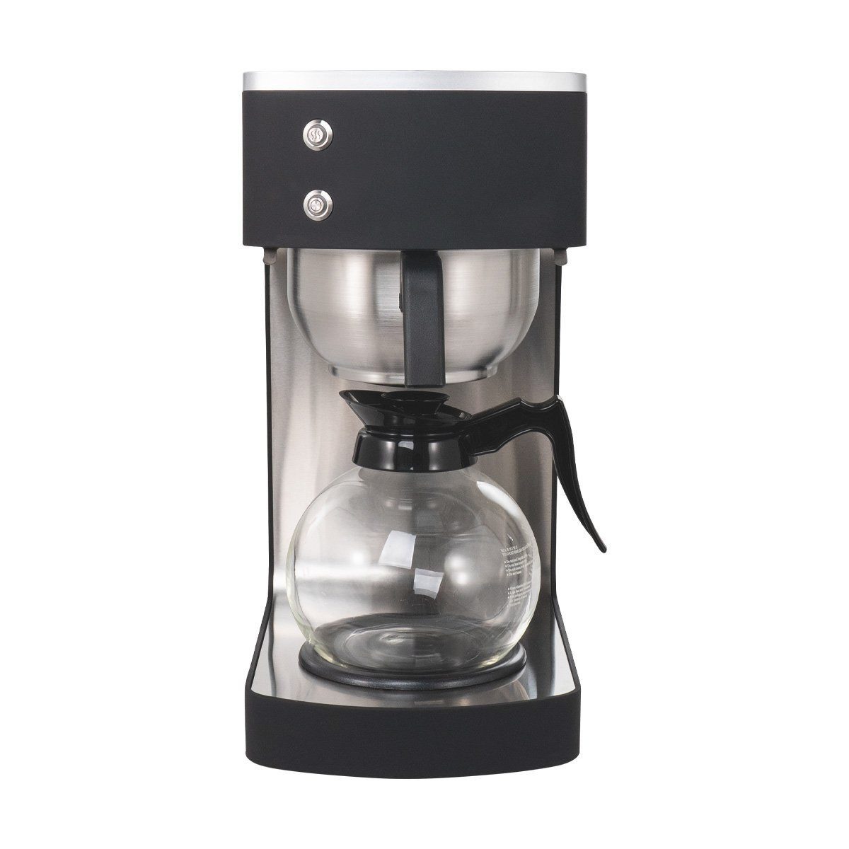 GastroHero Filterkaffeemaschine Filterkaffeemaschine Edelstahl 2 Liter mit Glaskanne