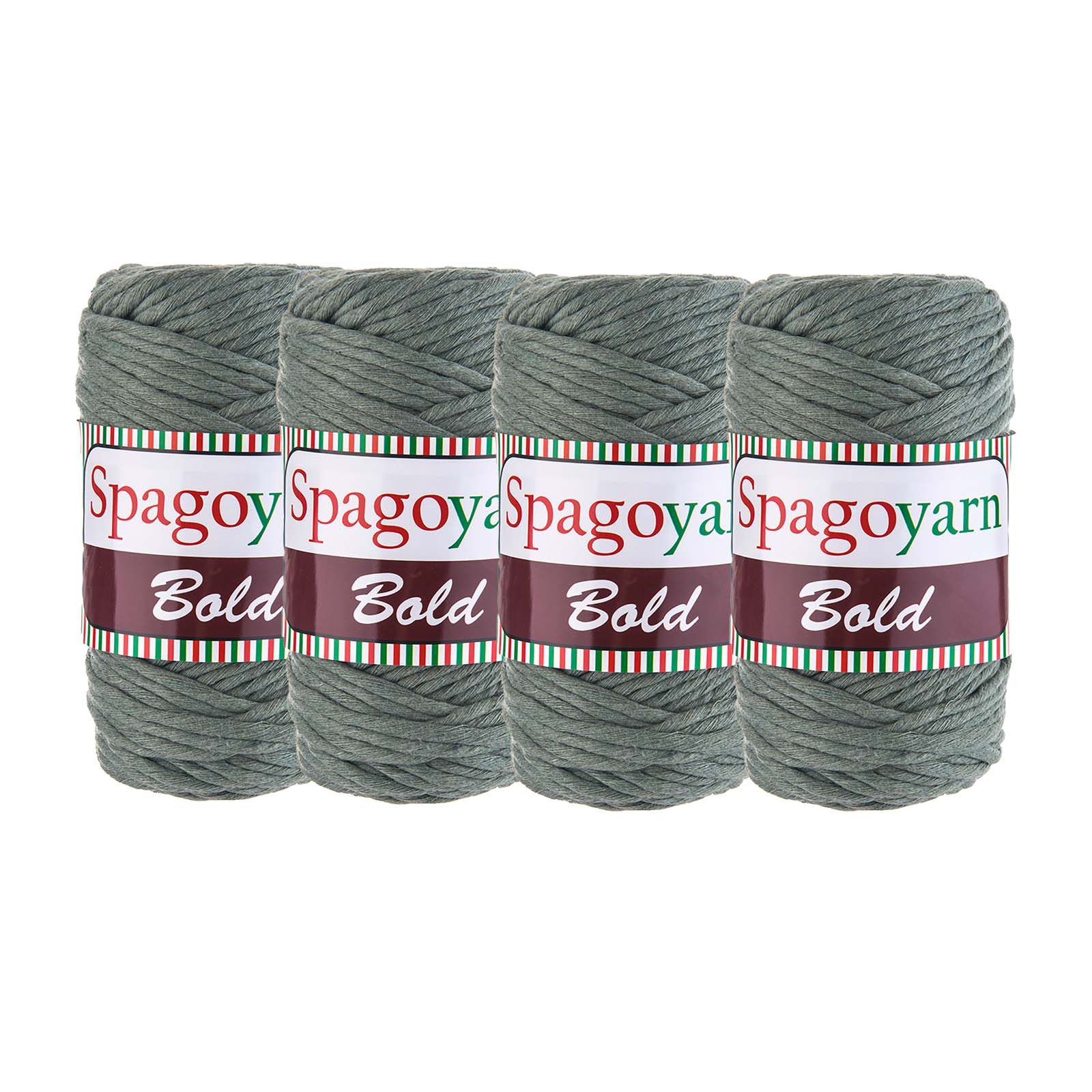 VLNIKA 4x250g Strickgarn Bold Strickwolle Häkelgarn Makramegarn Uni Häkelwolle, blassgrün