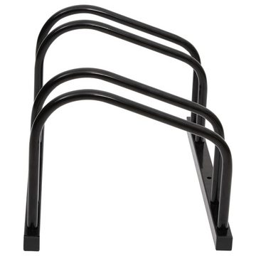 vidaXL Fahrradständer Fahrradständer für 2 Fahrräder Schwarz Stahl
