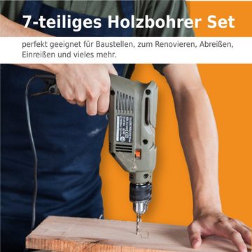 Jb - Perfect Holzbohrer Holzbohrer Set 30cm lang Ø 4-5-6-7-8-10-12 mm x 30 cm (7-teilig), (Spar-Set, 7-tlg., 4-5-6-7-8-10-12 mm x 30 cm), HSS Stahl