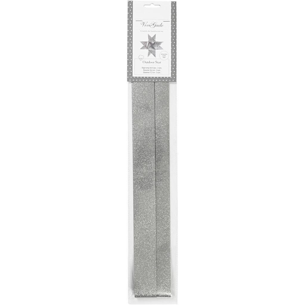 Folie Creotime mm, 25+40 für Papiersterne Silber Outdoor-Fröbelsterne, Streifen