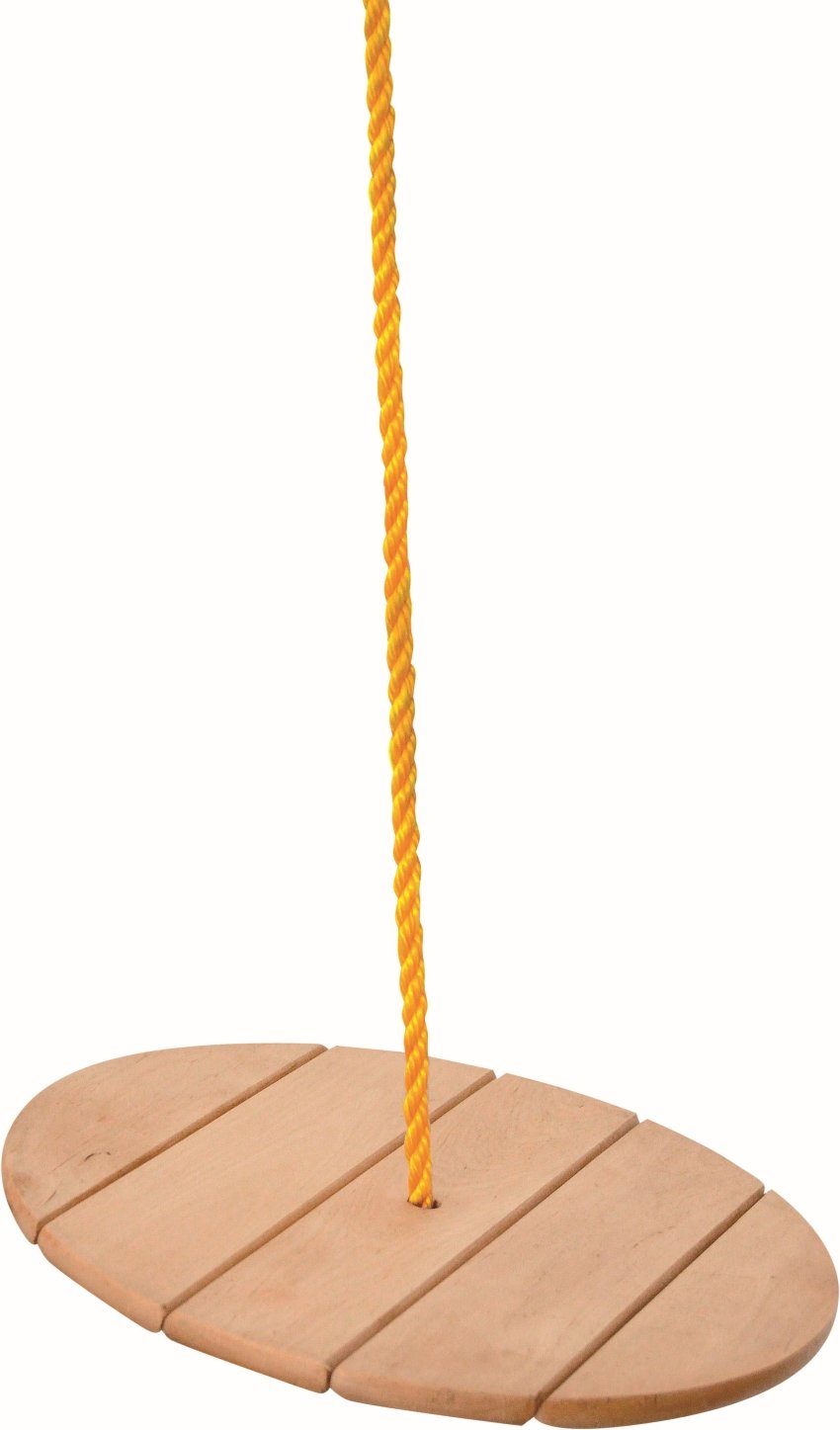 Woodyland Einzelschaukel 90125 Naturholz Monkey Seat / rundes Balance-Sitzbrett - Sitzschaukel