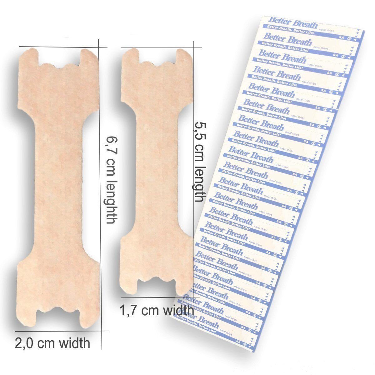 Olotos Nasenpflaster Nasenstrips Better Breath NasalStrips Pflaster Besser Atmen Schnarchen (50 St), Nasenstreifen Schnarch-Stop schnellen Linderung bei Schnarchproblemen