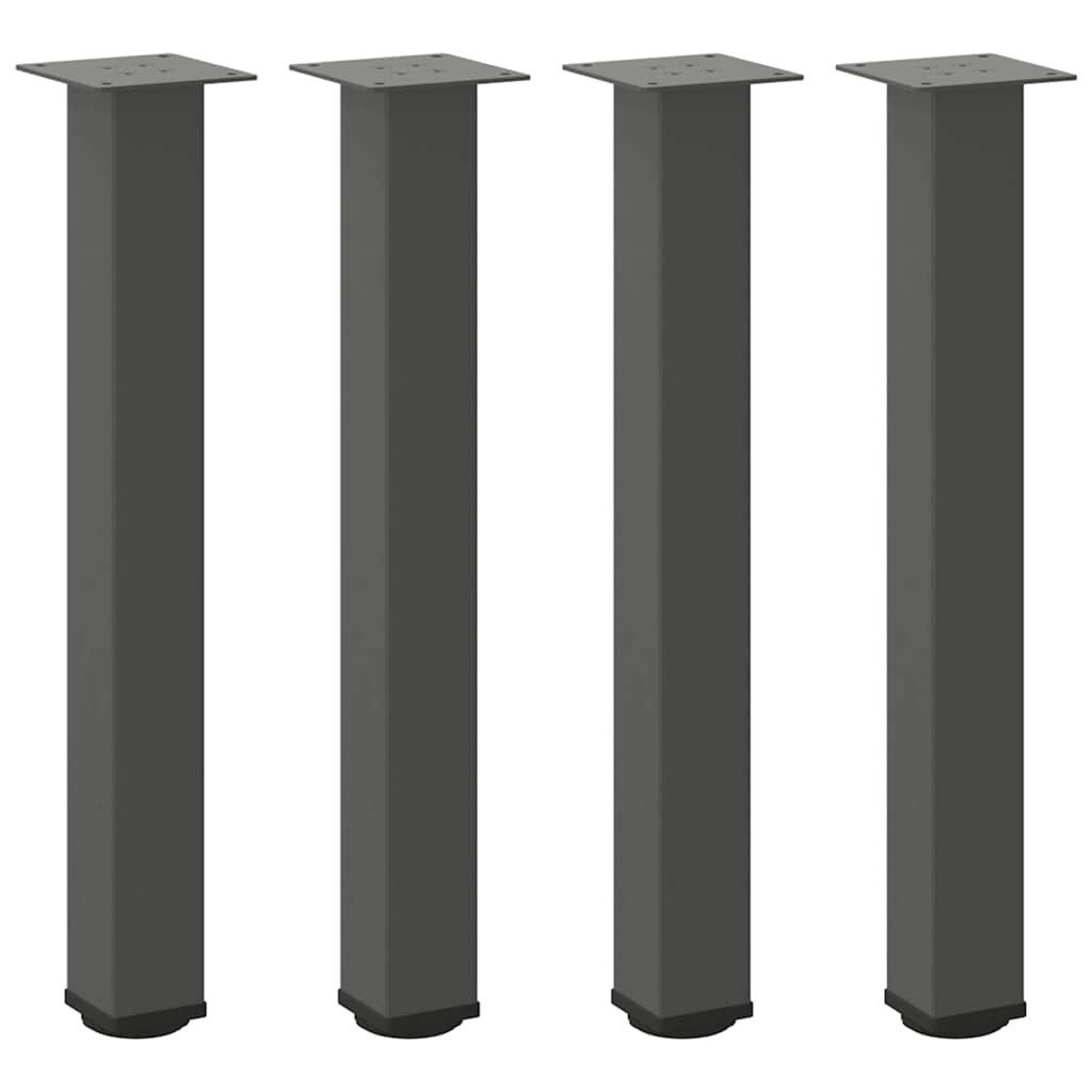 Tischbein Konsolentischbeine 4 Stk. Anthrazit 72-74 cm Stahl