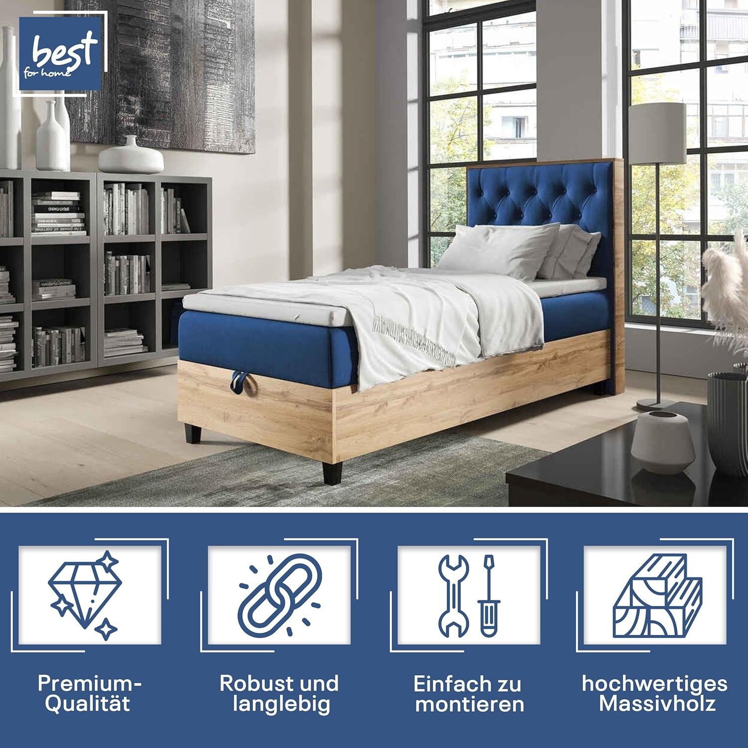 Best for Home Boxspringbett mit Bettkasten günstig online kaufen