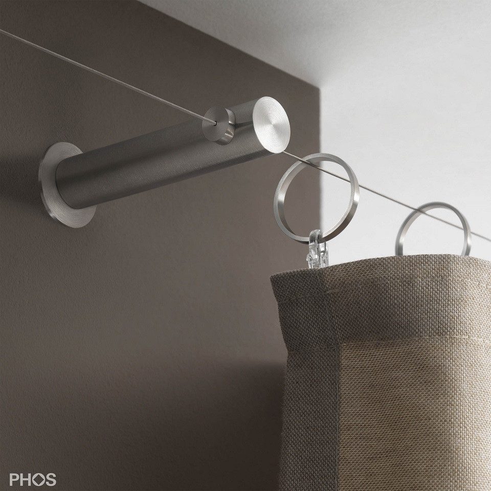 PHOS Design Seilspanngarnitur - Seilzwischenträger aus Edelstahl für PHOS Seilspannsysteme, - 100% Made in Germany