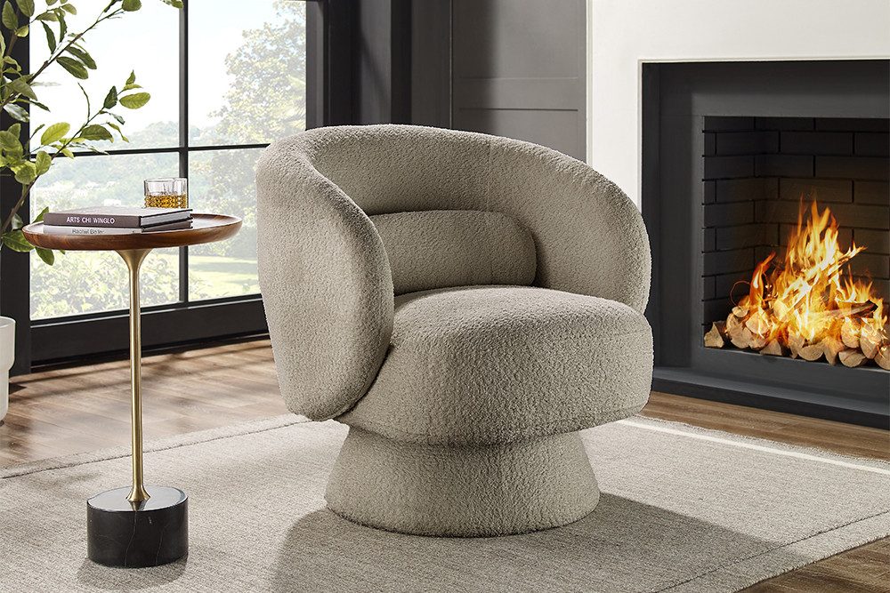 riess-ambiente Drehsessel BOSSA NOVA taupe (Einzelartikel, günstig online kaufen