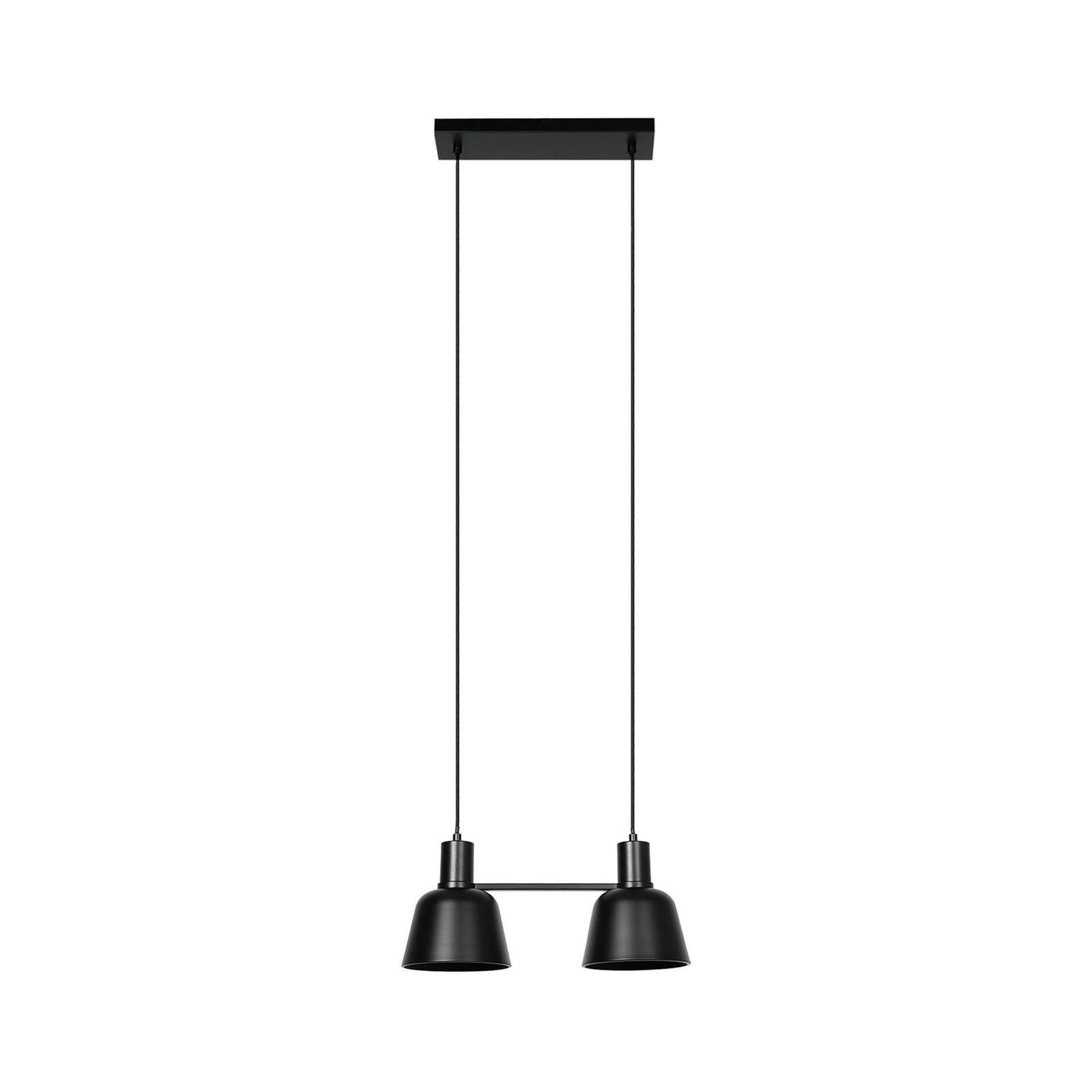 Lucande Hängeleuchte Servan, Metall, Schwarz IP20, 2 x 15 W LED