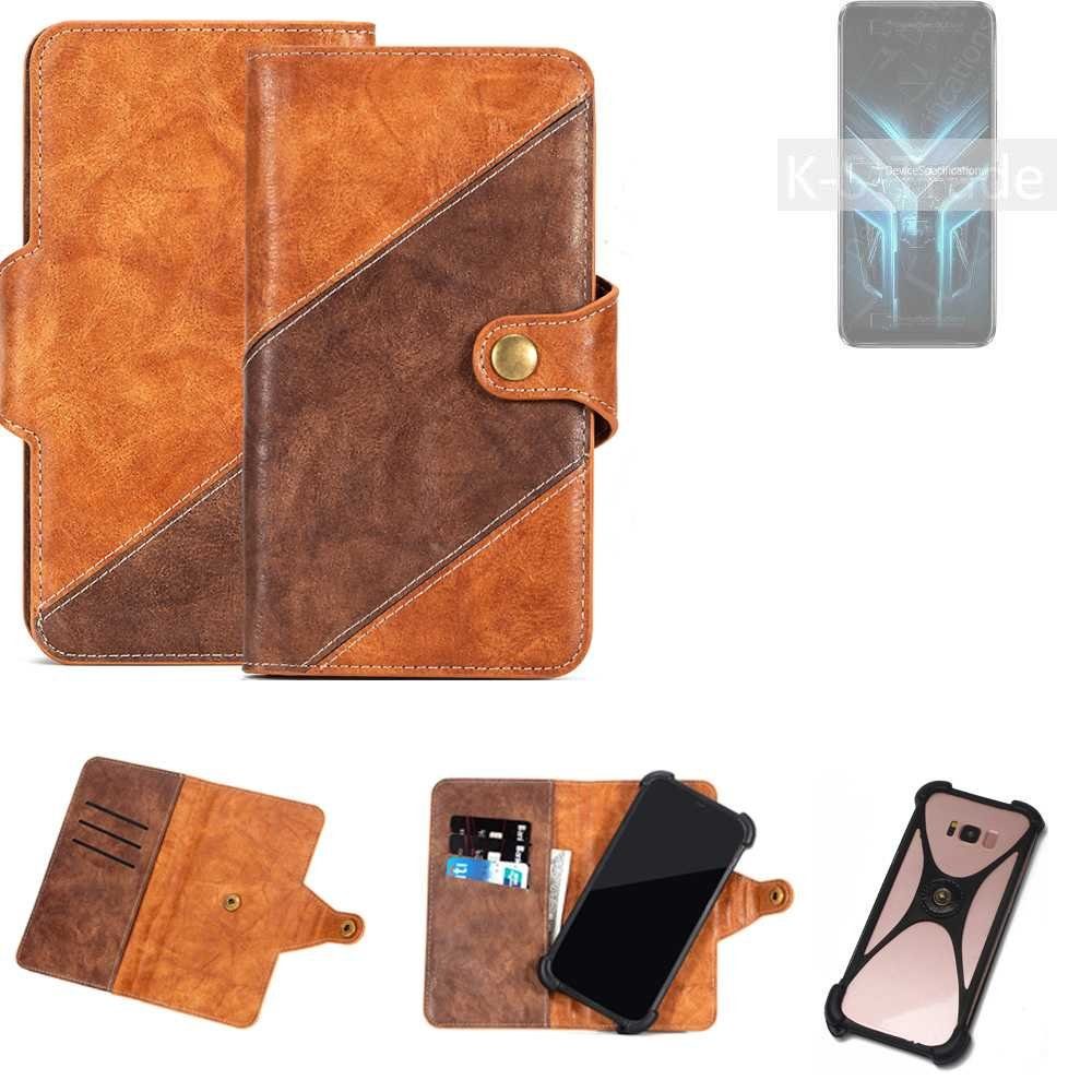 K-S-Trade Handyhülle für ZTE Blade V2020 5G, Handyhülle Schutzhülle Bookstyle Case Wallet-Case Cover