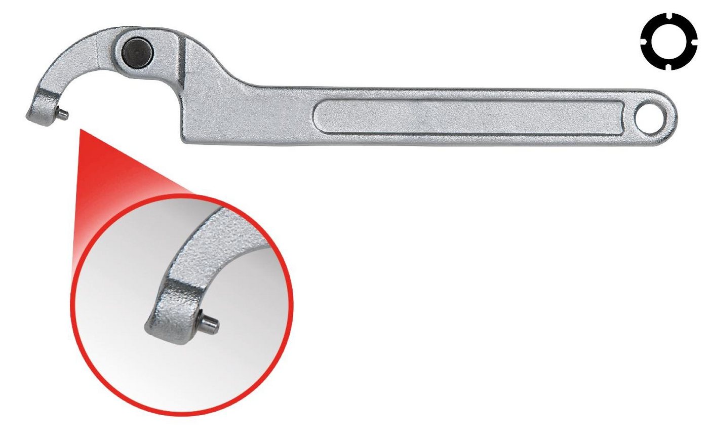 Thumbnail - KS Tools Stiftschlüssel Gelenk-Hakenschlüssel mit Zapfen, 120-180mm