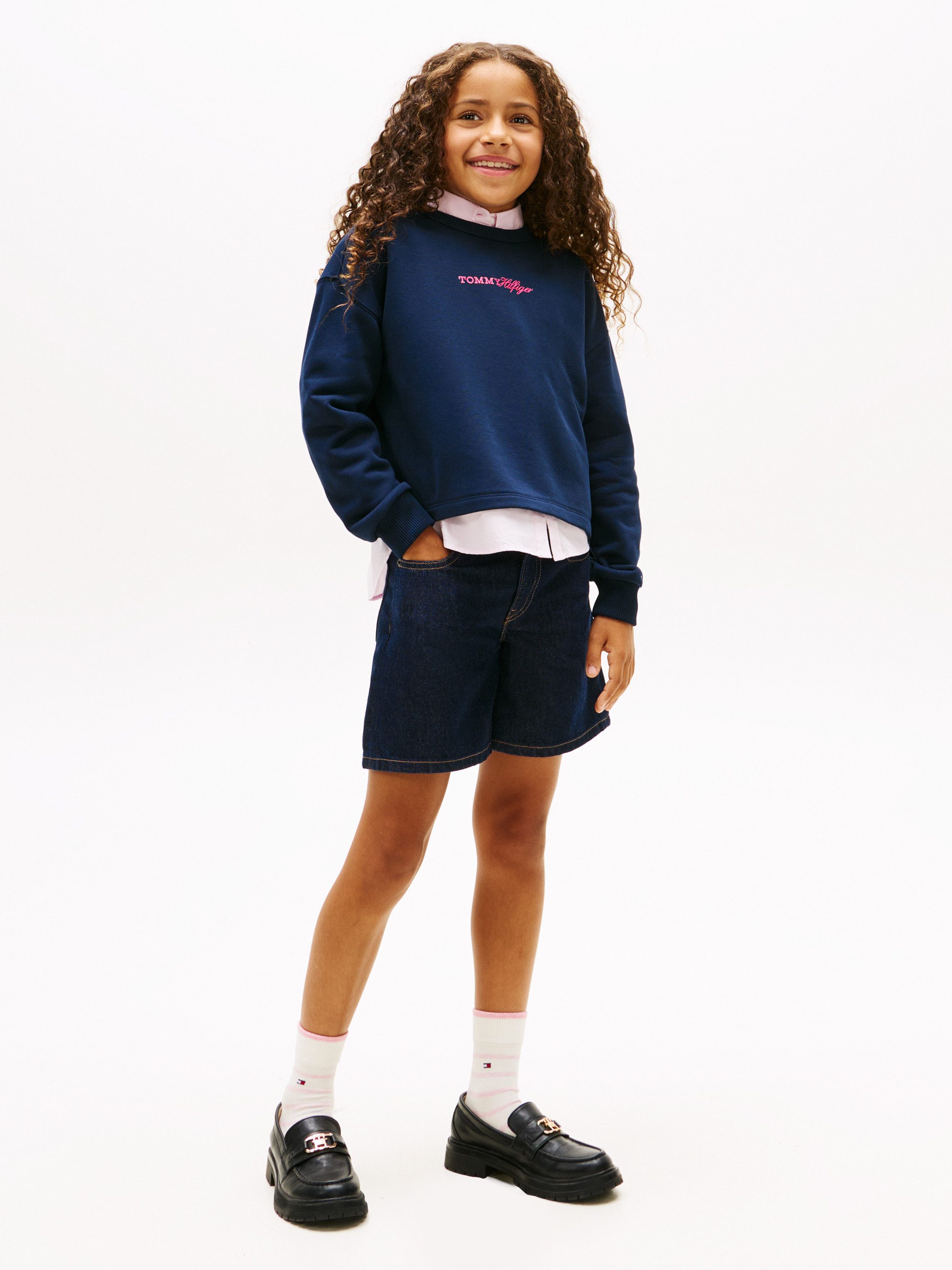 Tommy Hilfiger Sweatshirt GLITTER TOMMY CREW Kinder bis 16 Jahre, regular fit