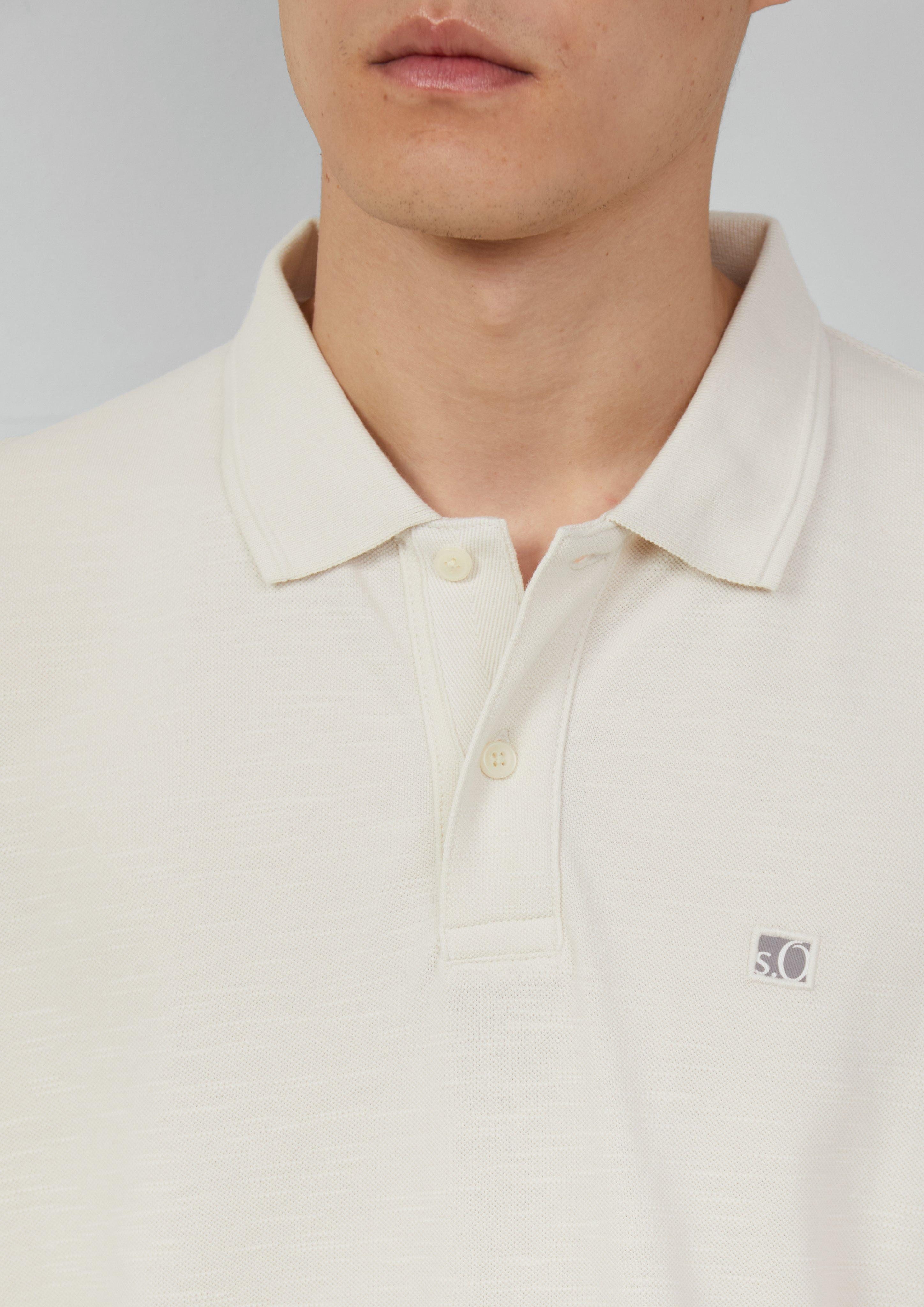 s.Oliver Kurzarmshirt Poloshirt mit kleinem Labelpatch günstig online kaufen