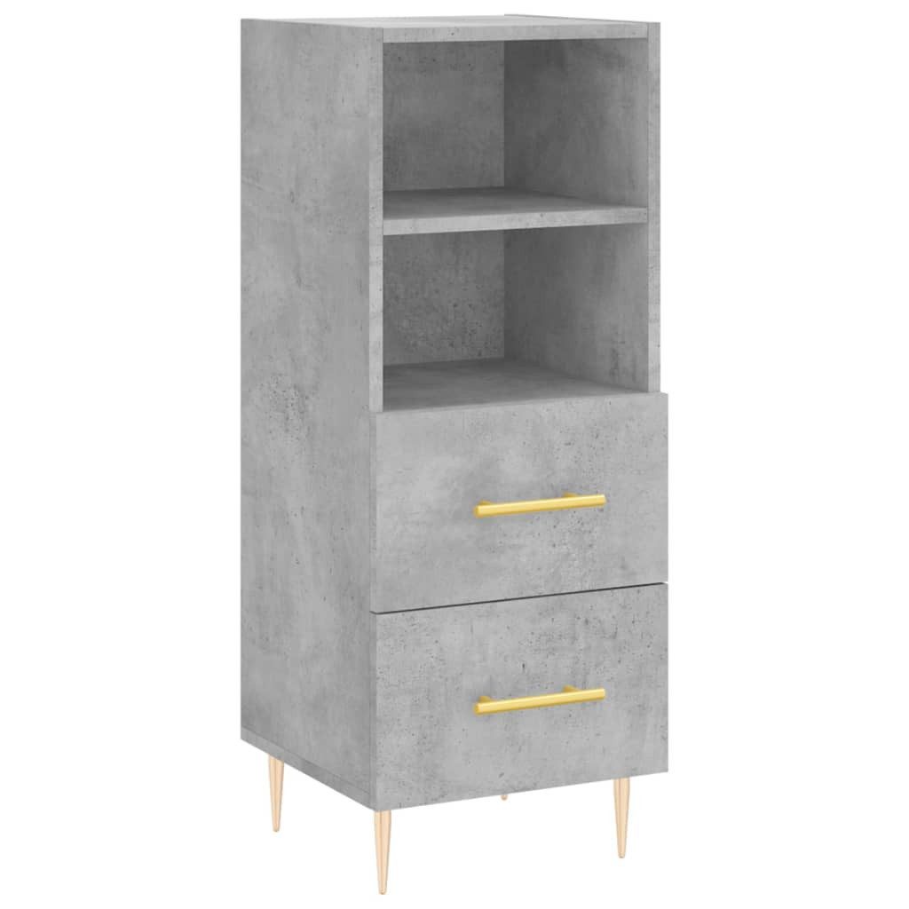 vidaXL Sideboard Sideboard Betongrau 34,5x34x90 cm Holzwerkstoff (1 St)
