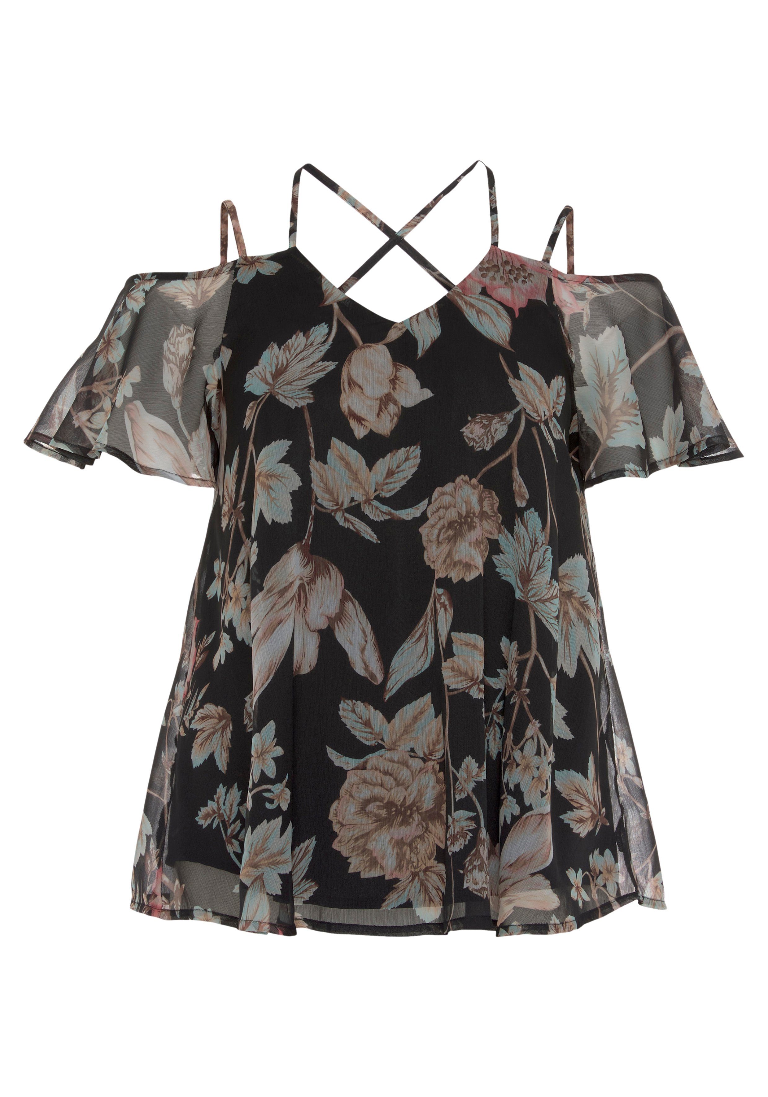 Blumendruck Chiffonbluse LASCANA mit