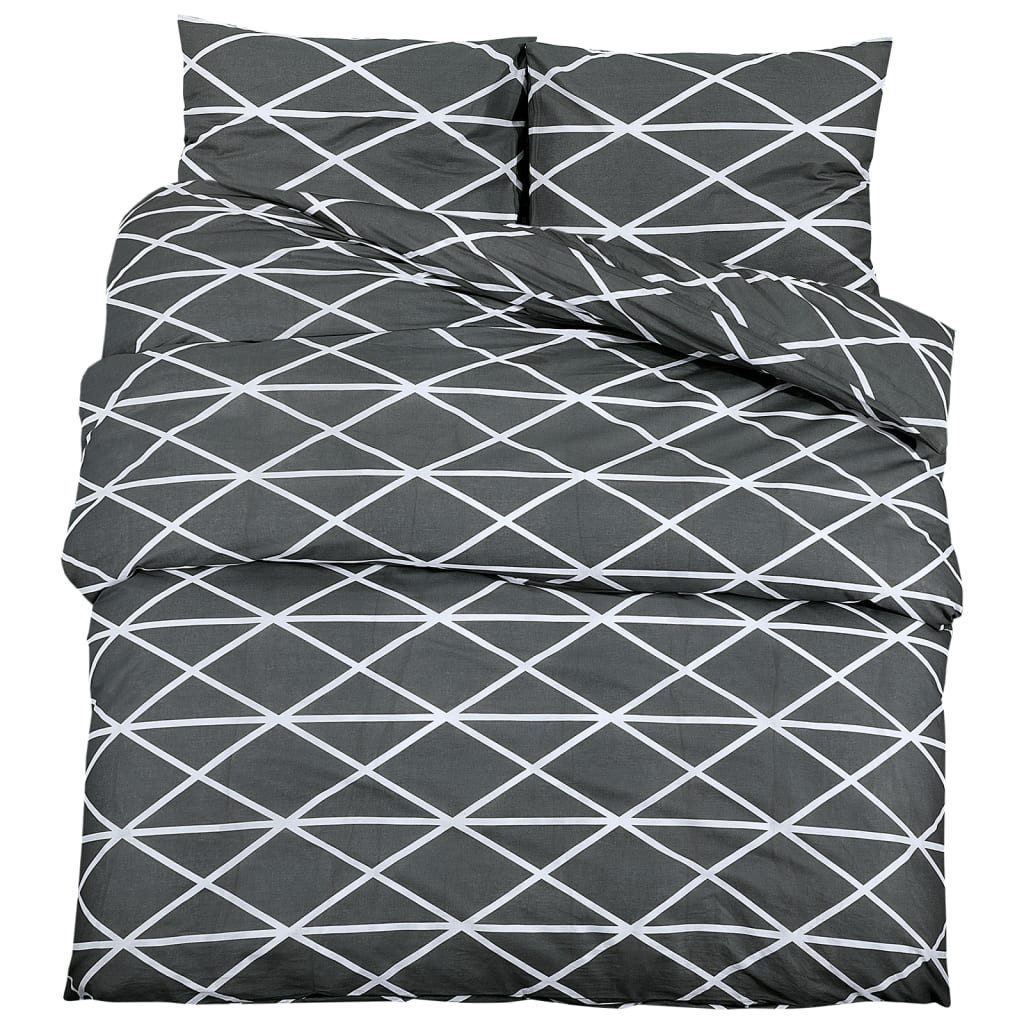 vidaXL Bettbezug Bettwäsche-Set Grau 140x200 cm günstig online kaufen